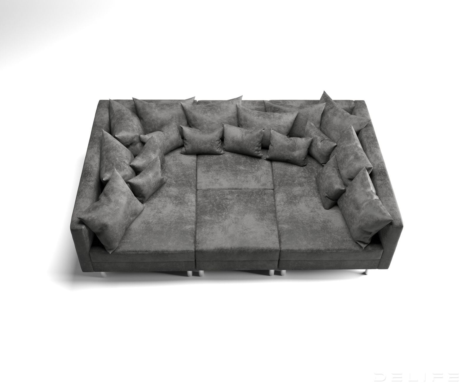 Kotna sedežna garnitura Clovis 300x185cm, Material: Mikrovelur