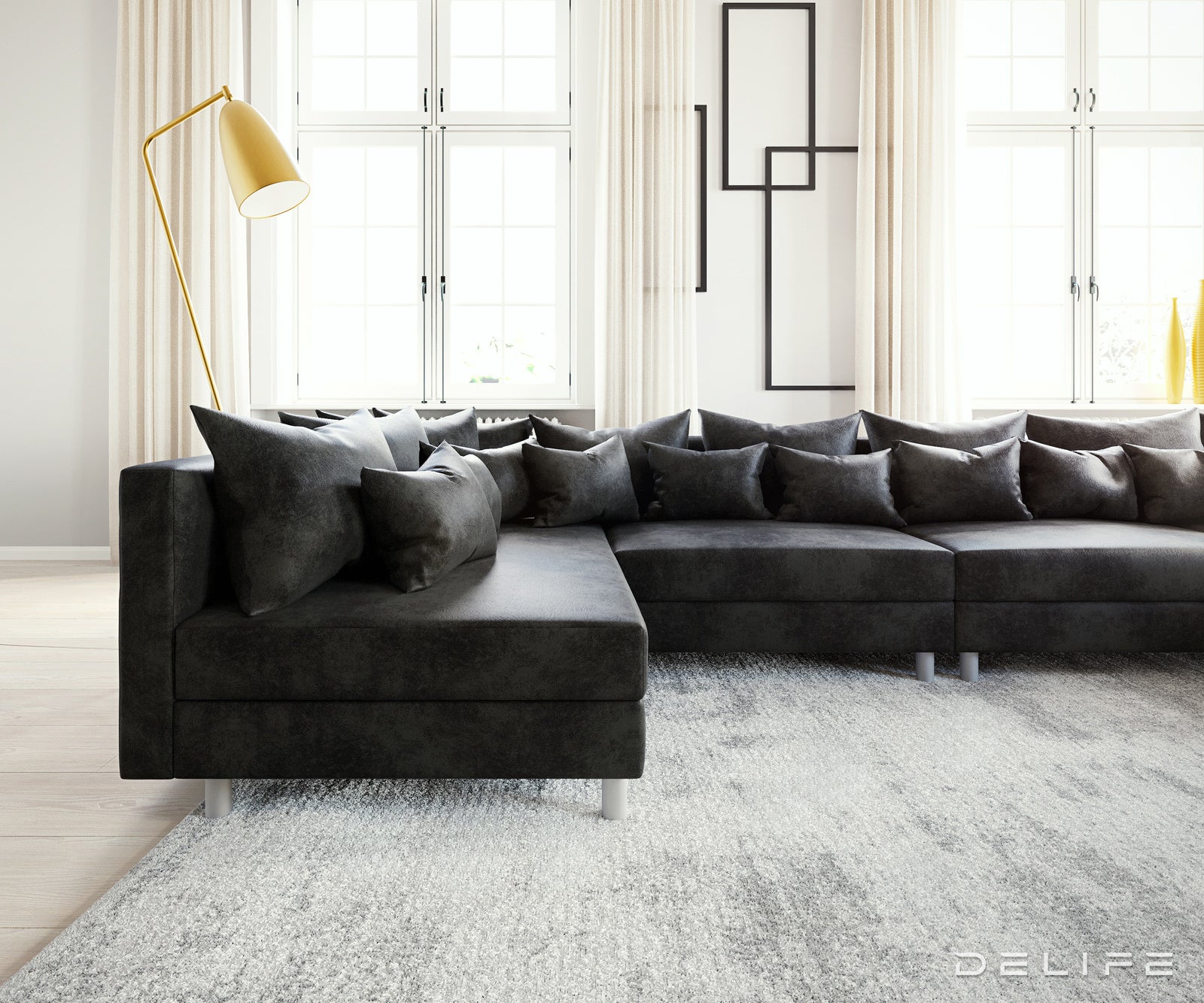 Kutna garnitura Clovis XL 400x185cm, Materijal: Mikrovelur