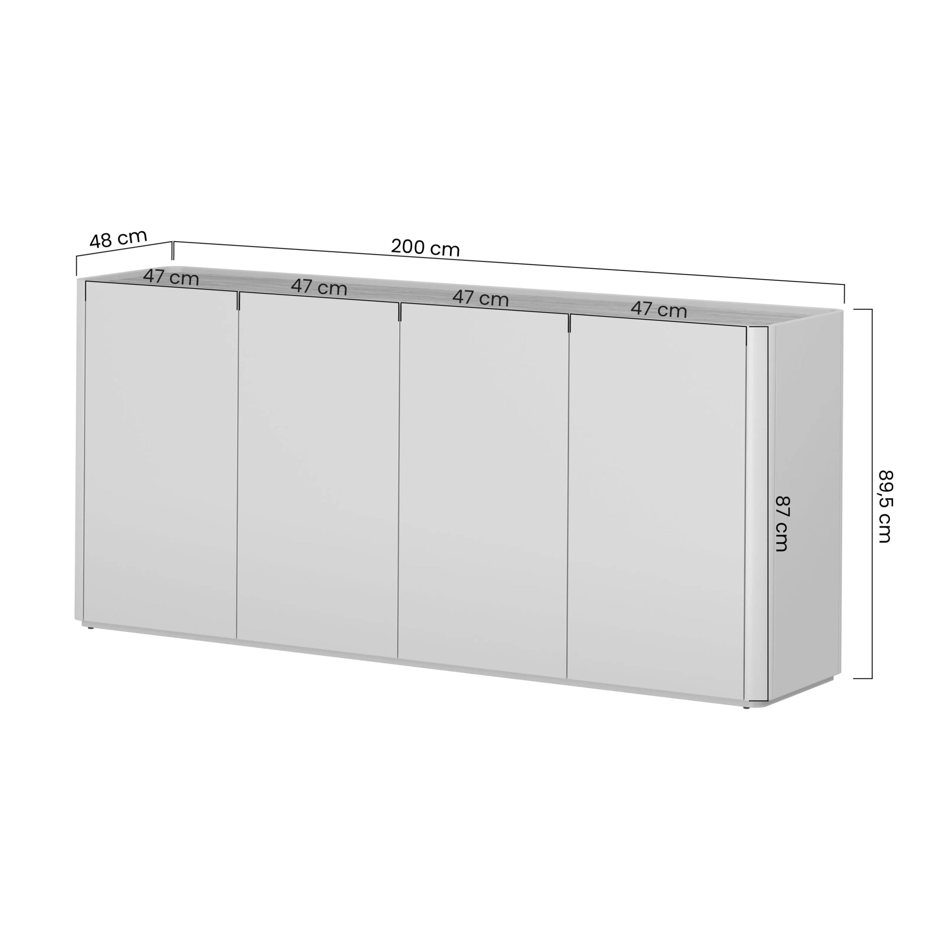 Komoda Elivo 200cm, Material: MDF, melaminska plošča