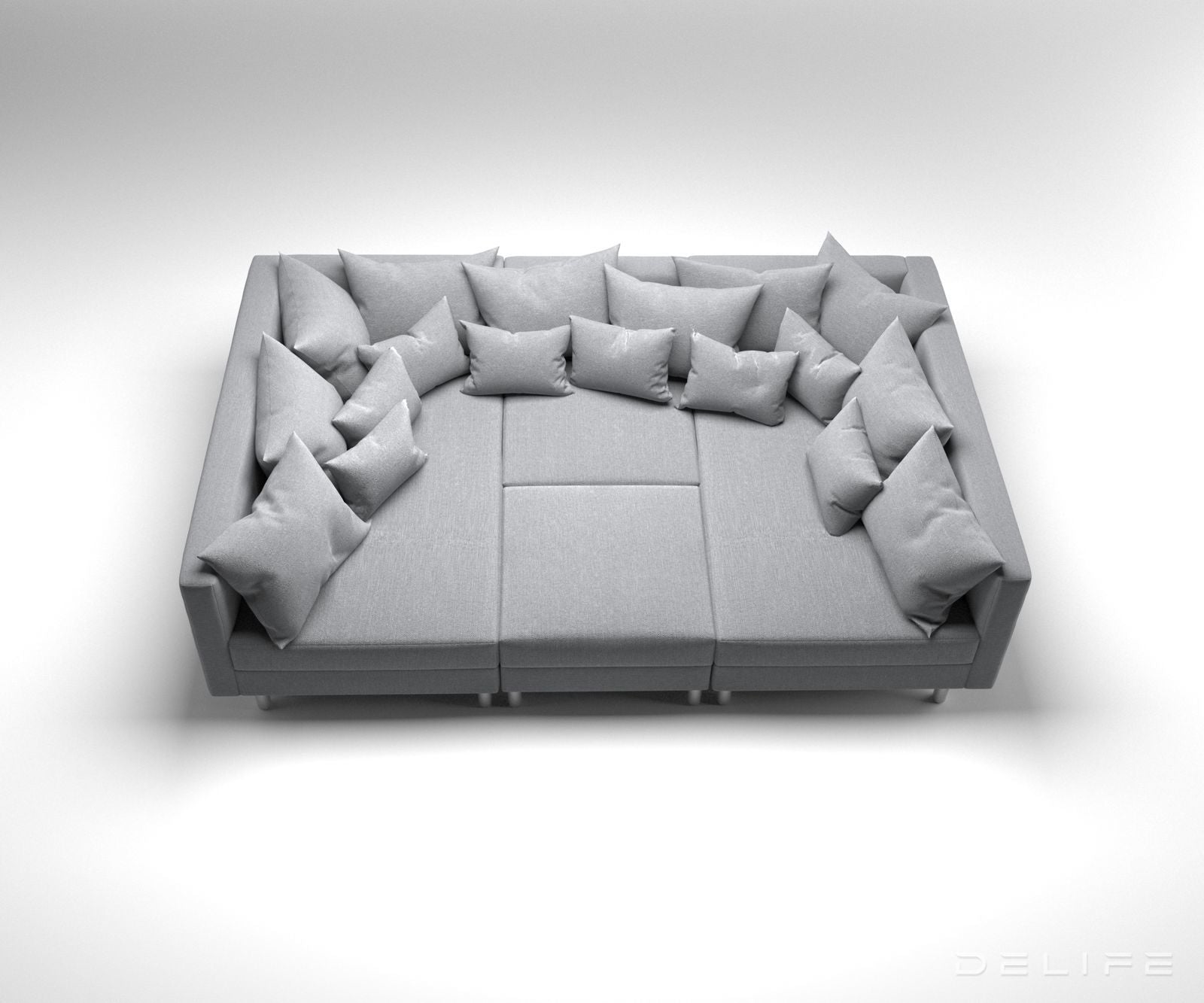 Kotna sedežna garnitura Clovis 200x185cm, Material: Plosko tkanje