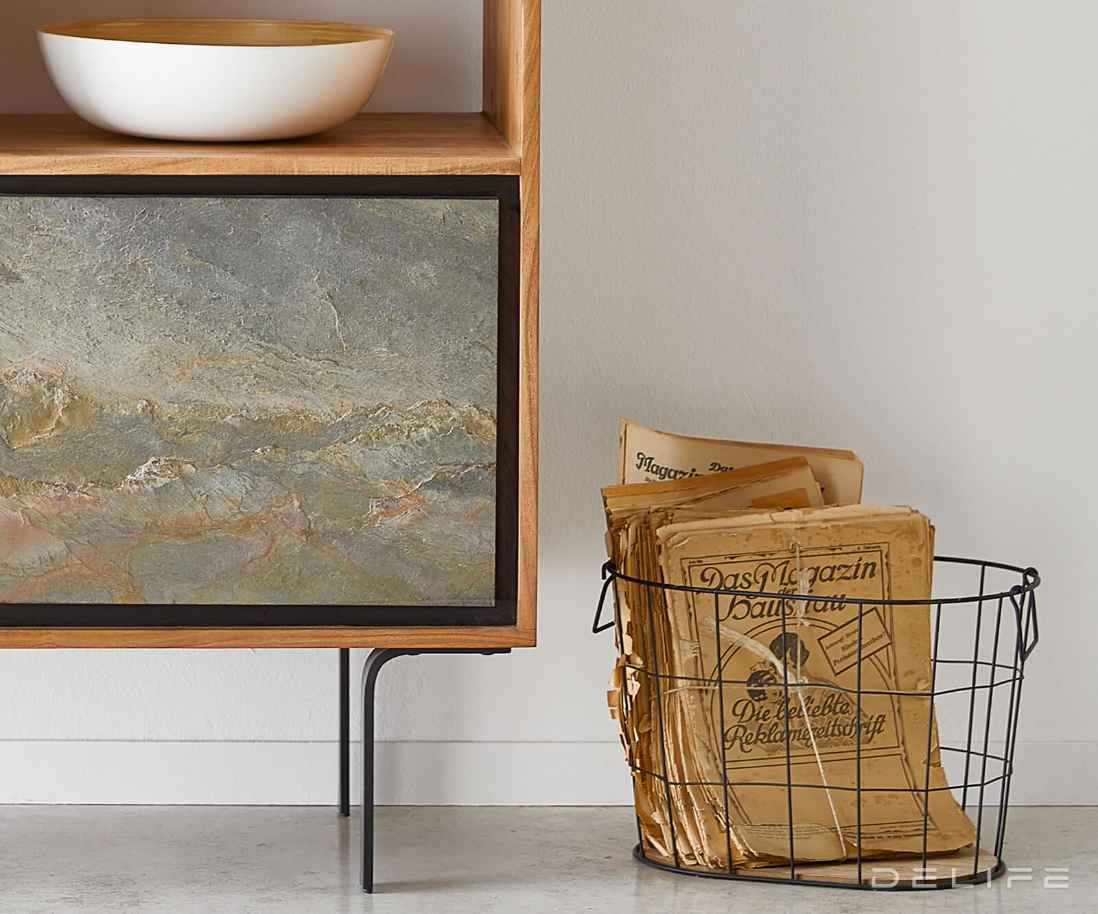 Visoka komoda Juwelo 88x135cm, Material: Akacija