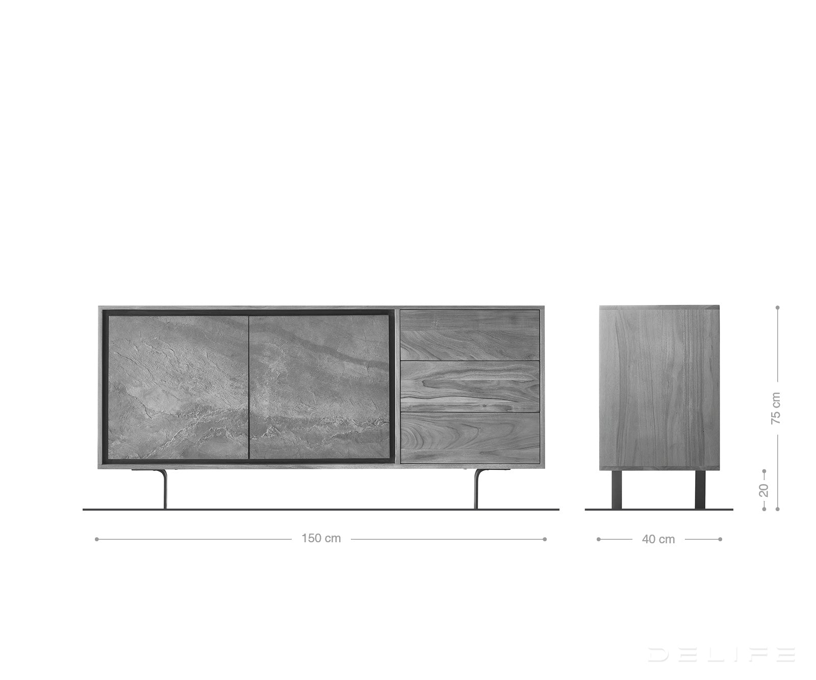 Juwelo komoda, material: akacija