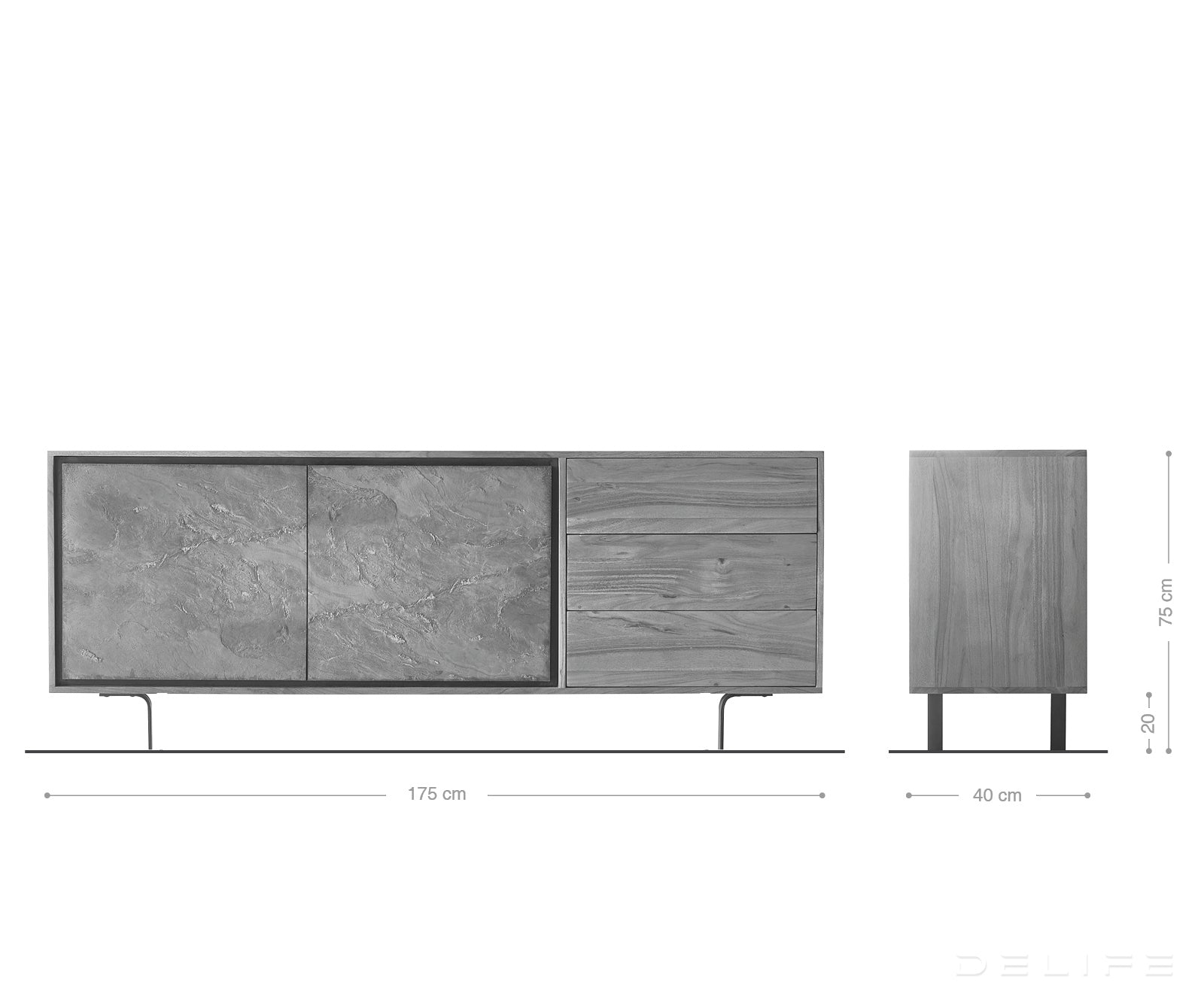 Juwelo komoda, material: akacija