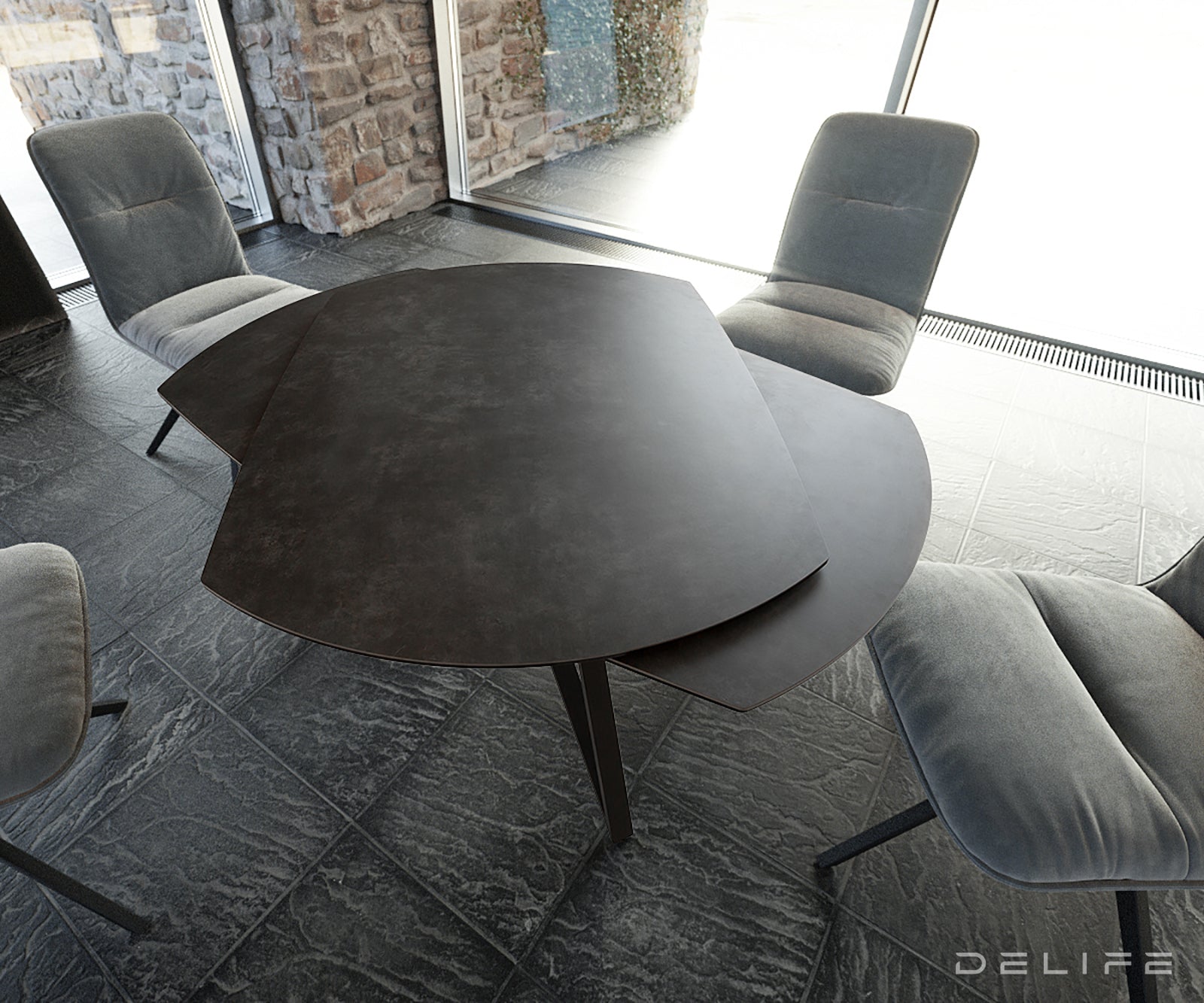 Raztegljiva miza Carlow 130/200x90cm, Material: Keramika