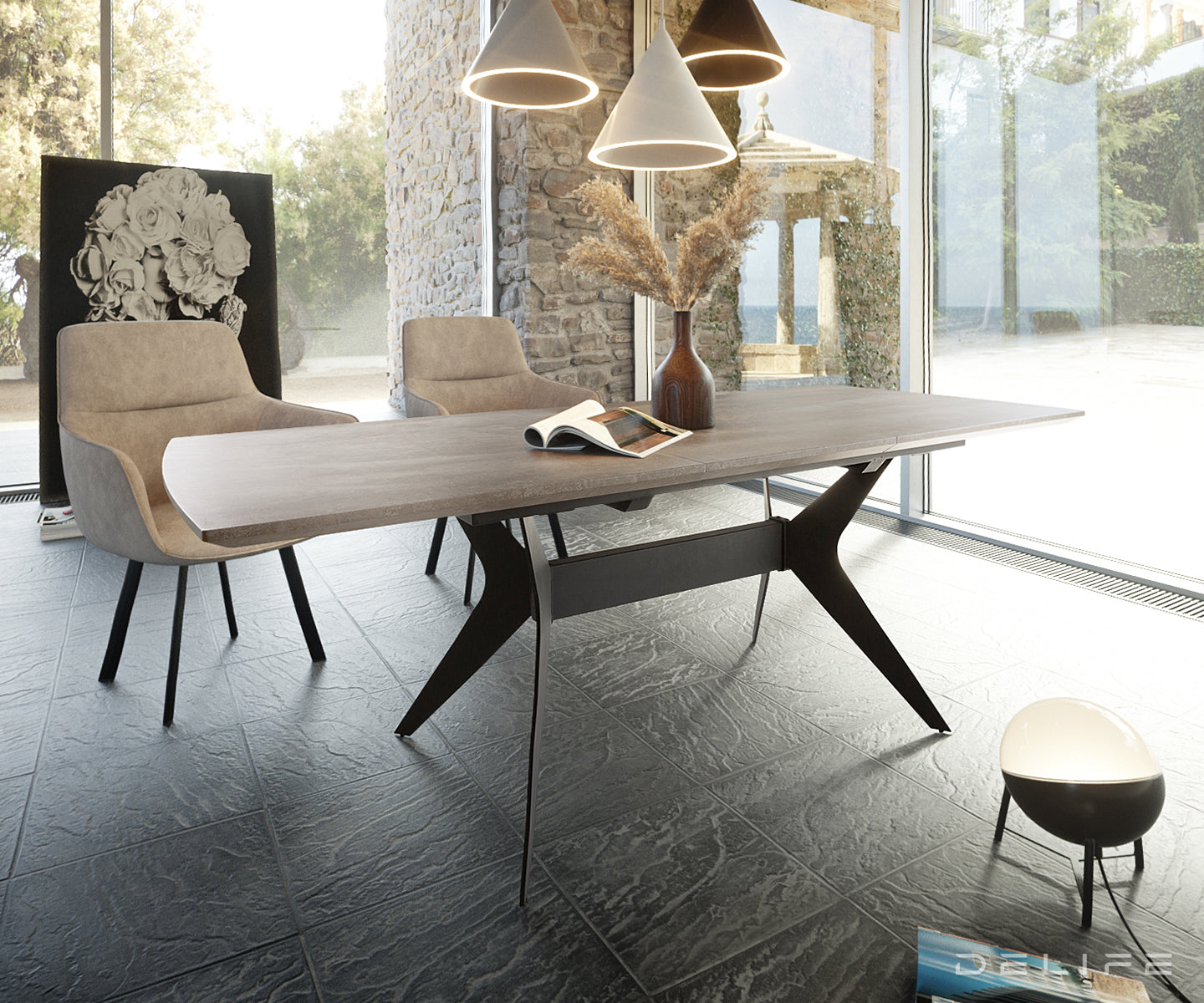 Raztegljiva miza Edona 160/200x90, Material: Folirani MDF