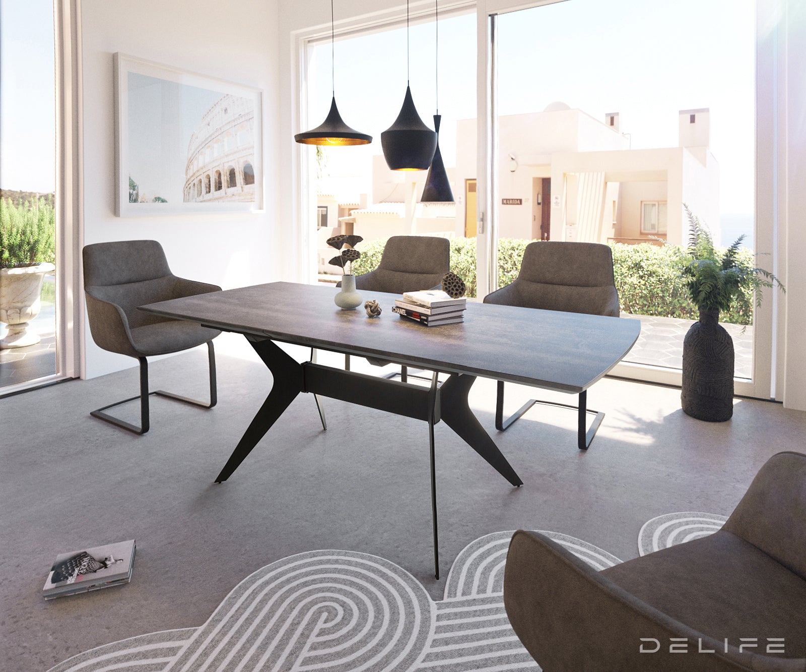 Raztegljiva miza Edona 160/200x90, Material: Folirani MDF