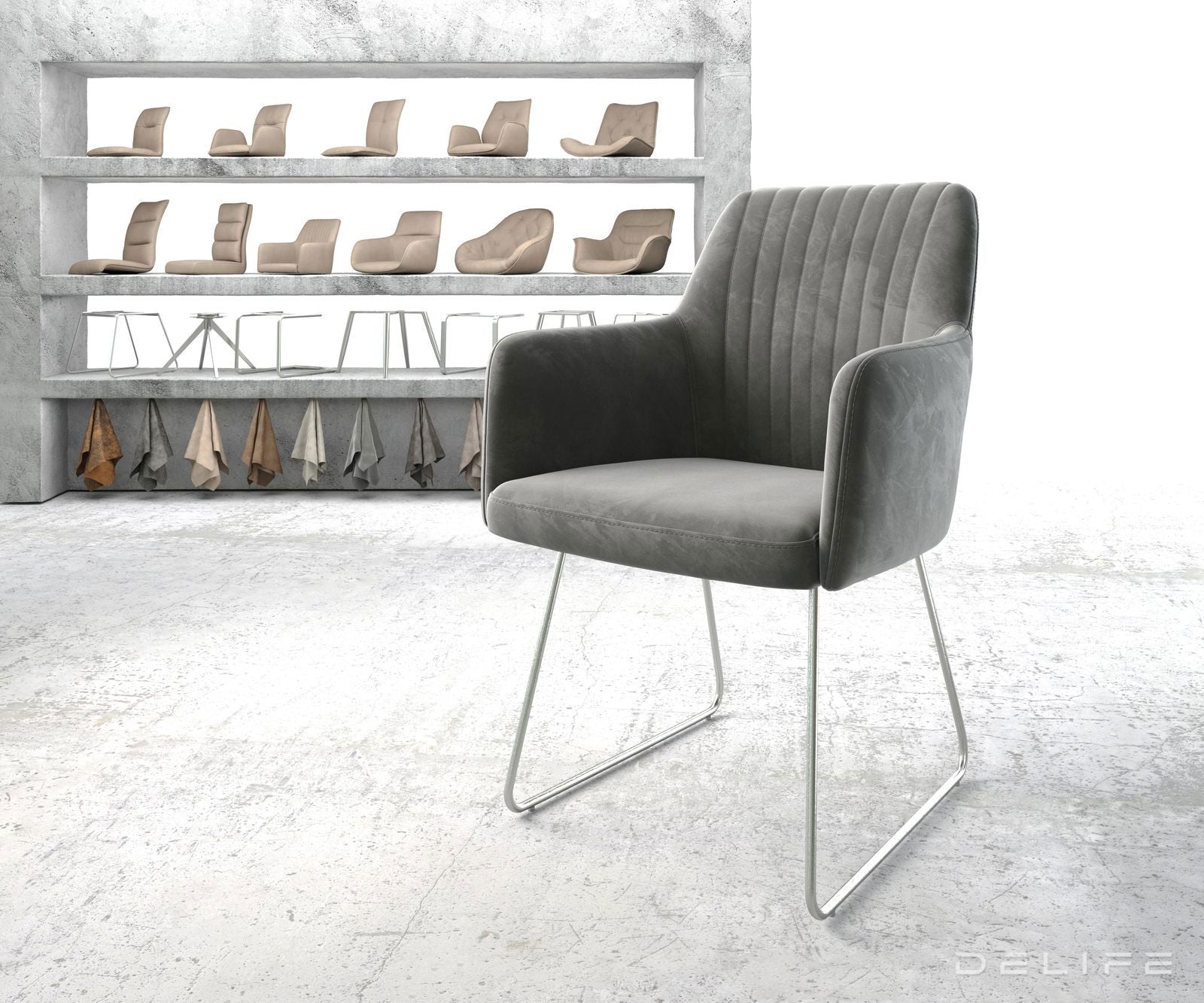 Jedilni stol Greg, Material: Žamet