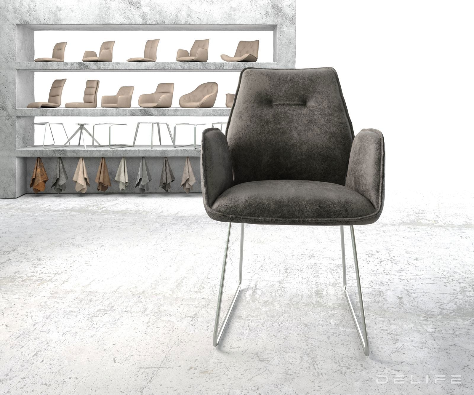 Jedilni stol Zoa, Material: Mikrofibra