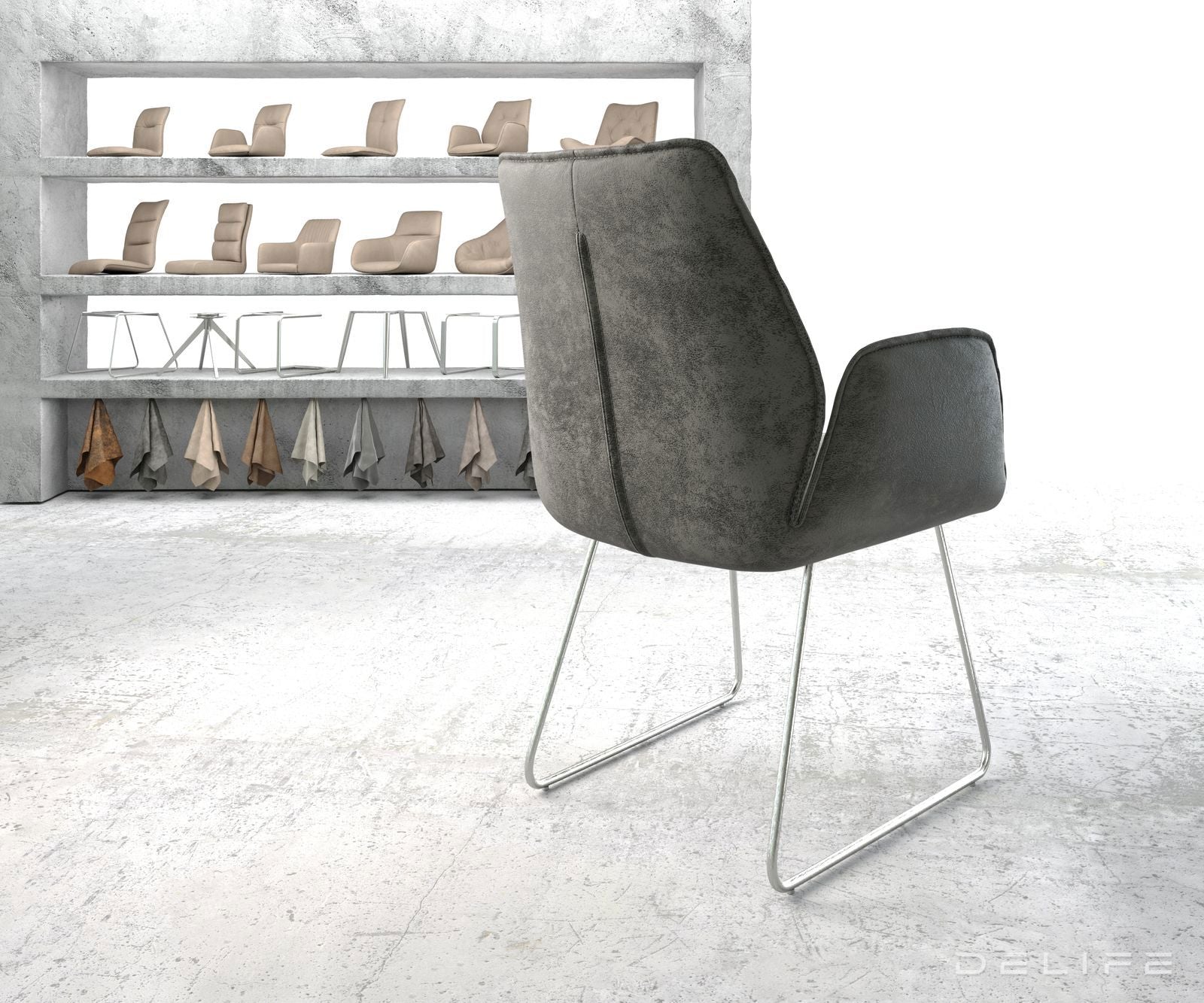 Jedilni stol Zoa, Material: Mikrofibra