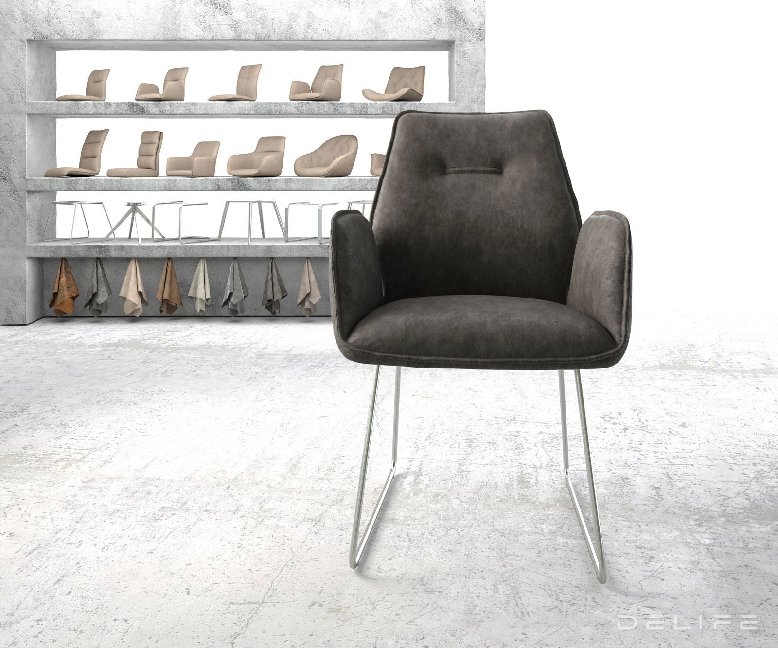 Jedilni stol Zoa, Material: Mikrofibra