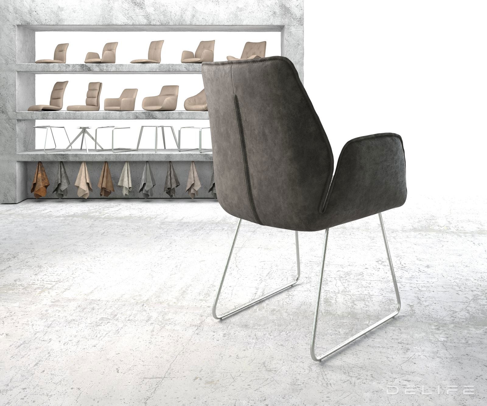 Jedilni stol Zoa, Material: Mikrofibra