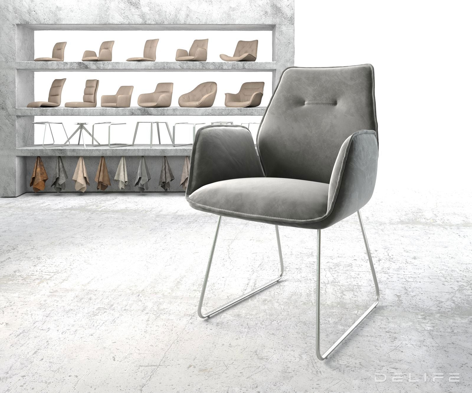 Jedilni stol Zoa, Material: Žamet