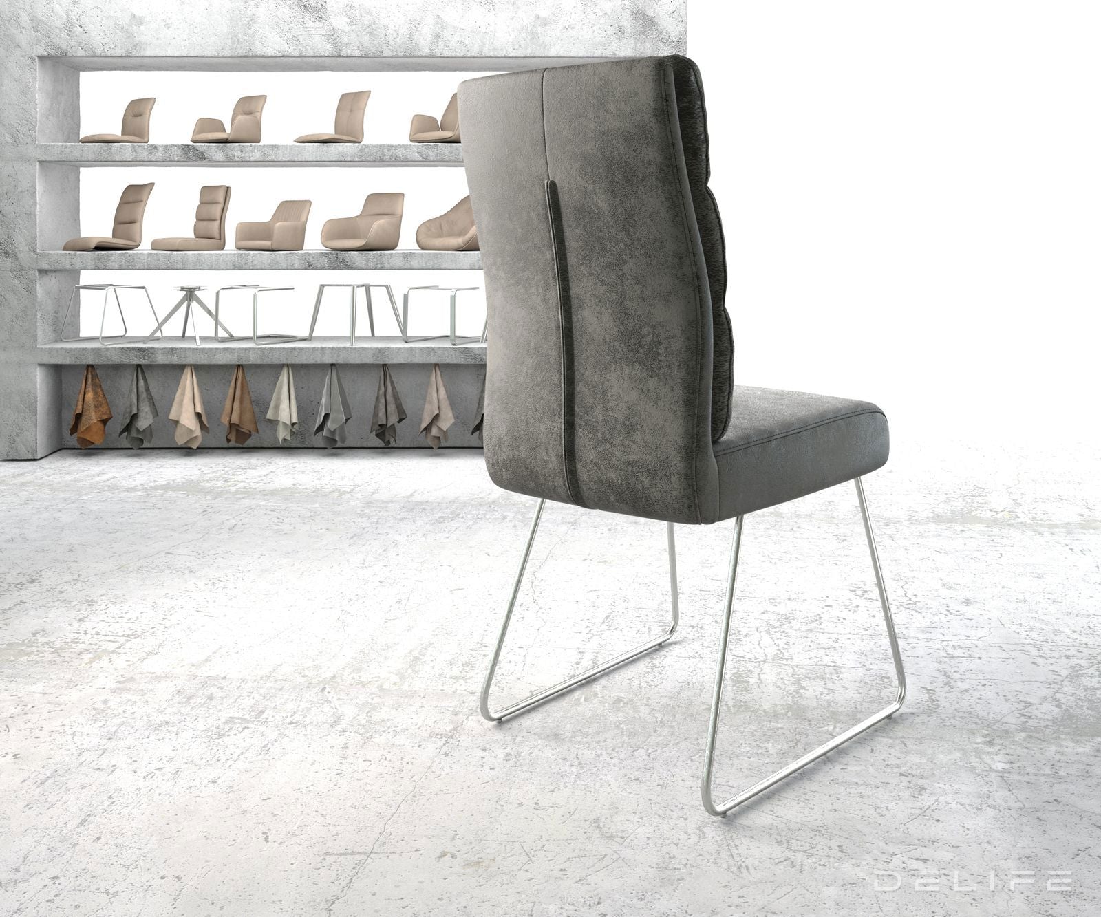 Jedilni stol Pela, Material: Mikrofibra