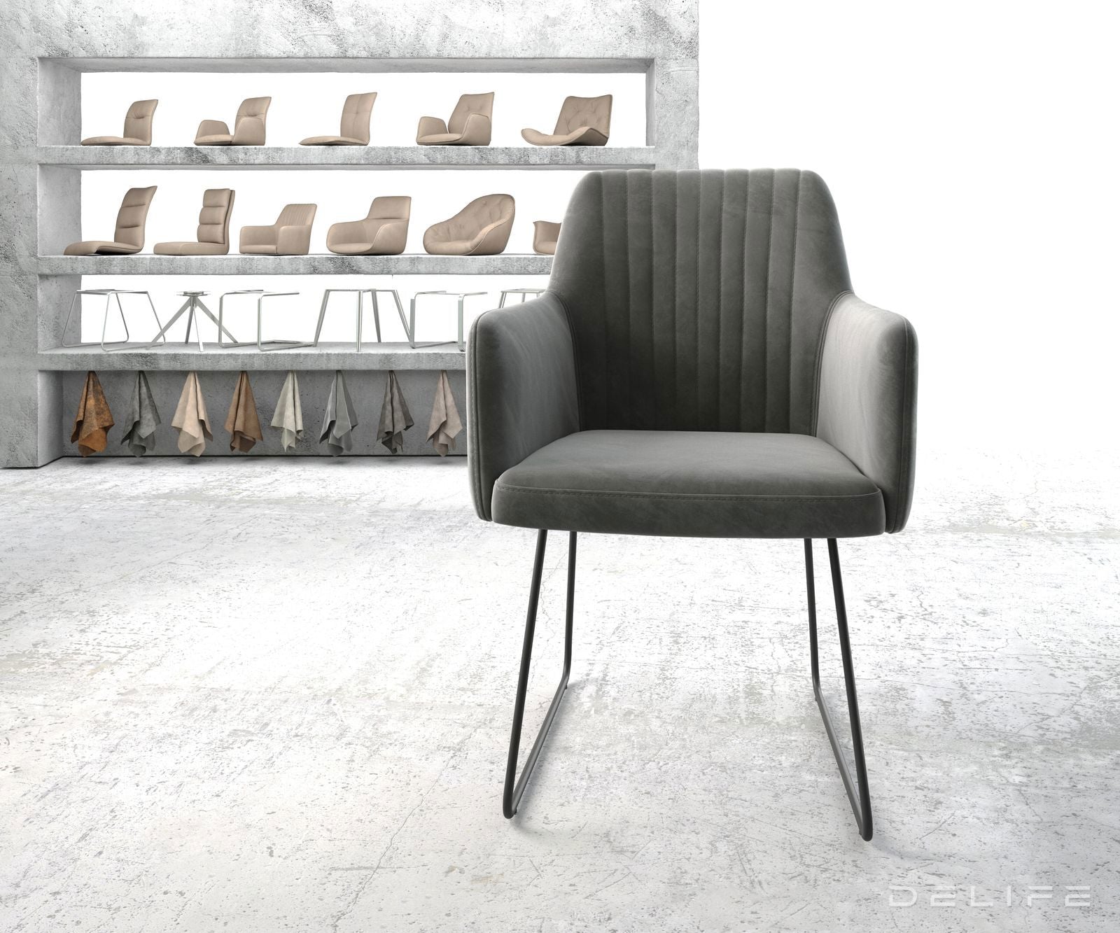 Jedilni stol Greg, Material: Žamet