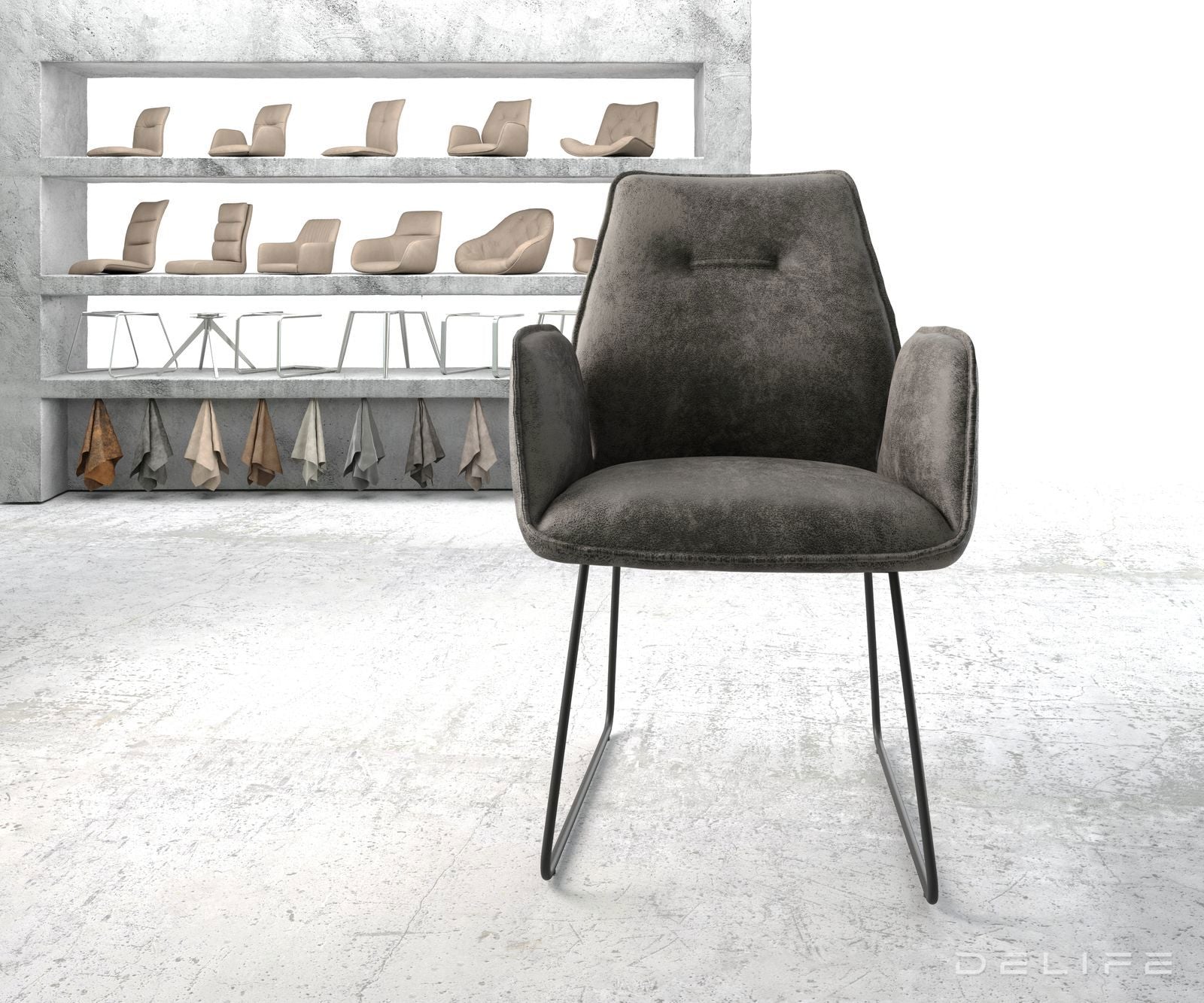 Jedilni stol Zoa, Material: Mikrofibra