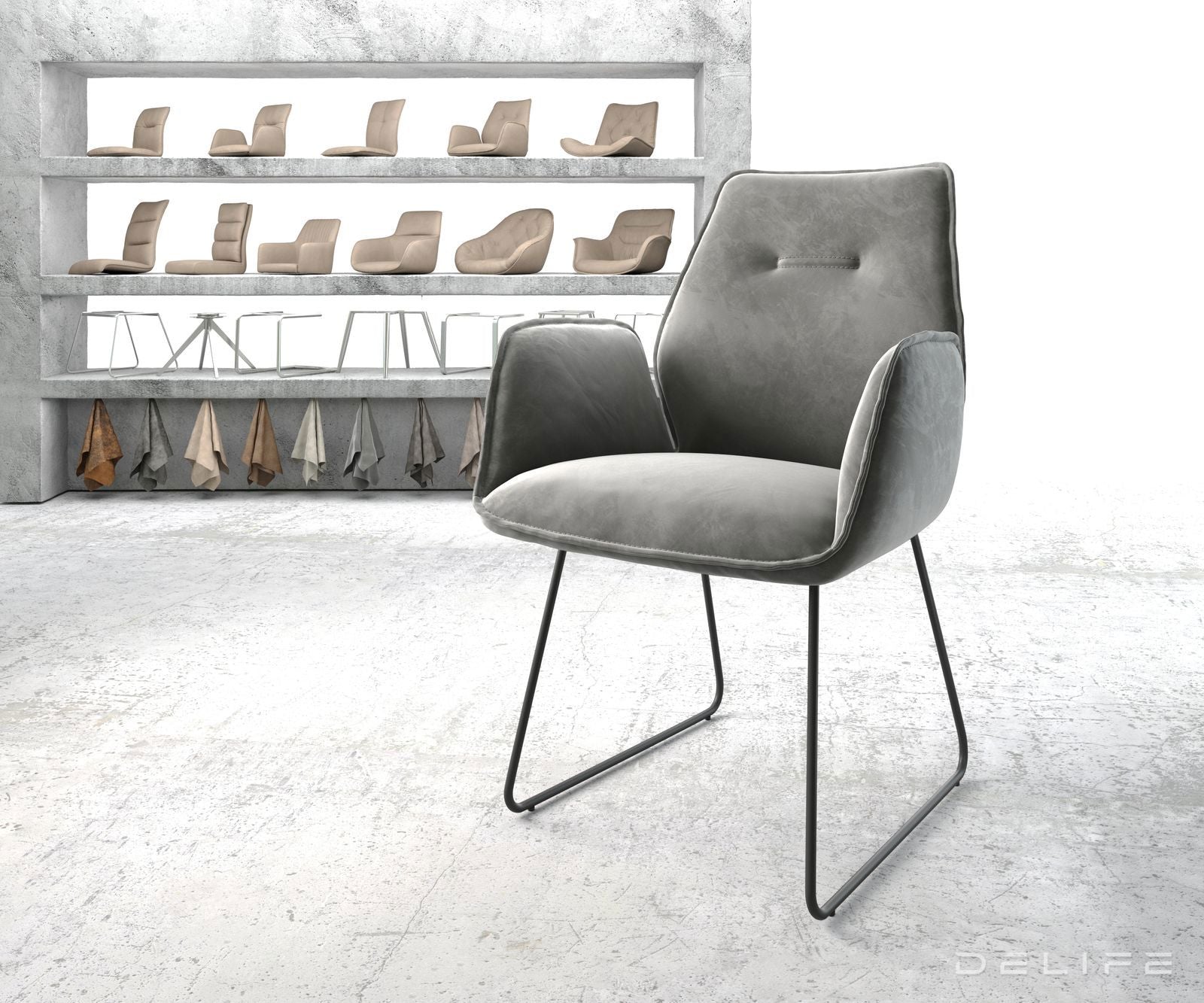 Jedilni stol Zoa, Material: Žamet