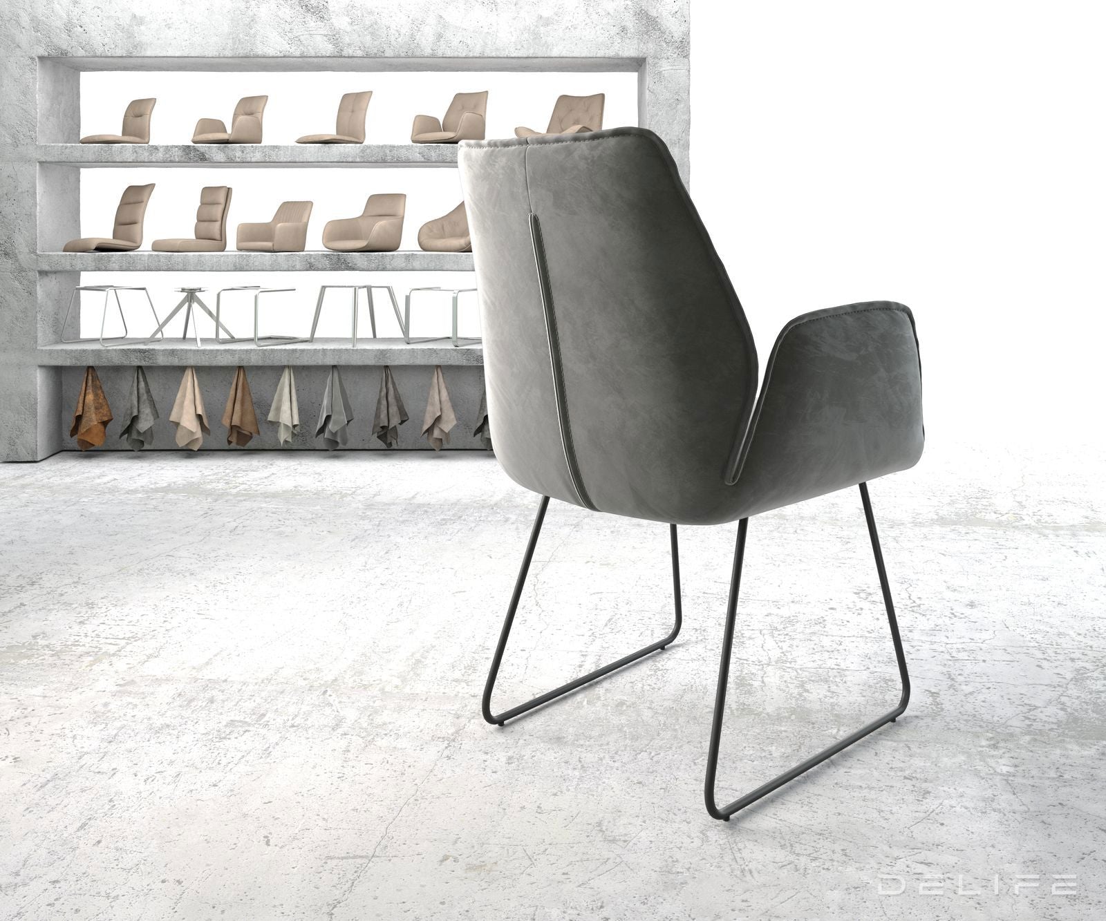 Jedilni stol Zoa, Material: Žamet