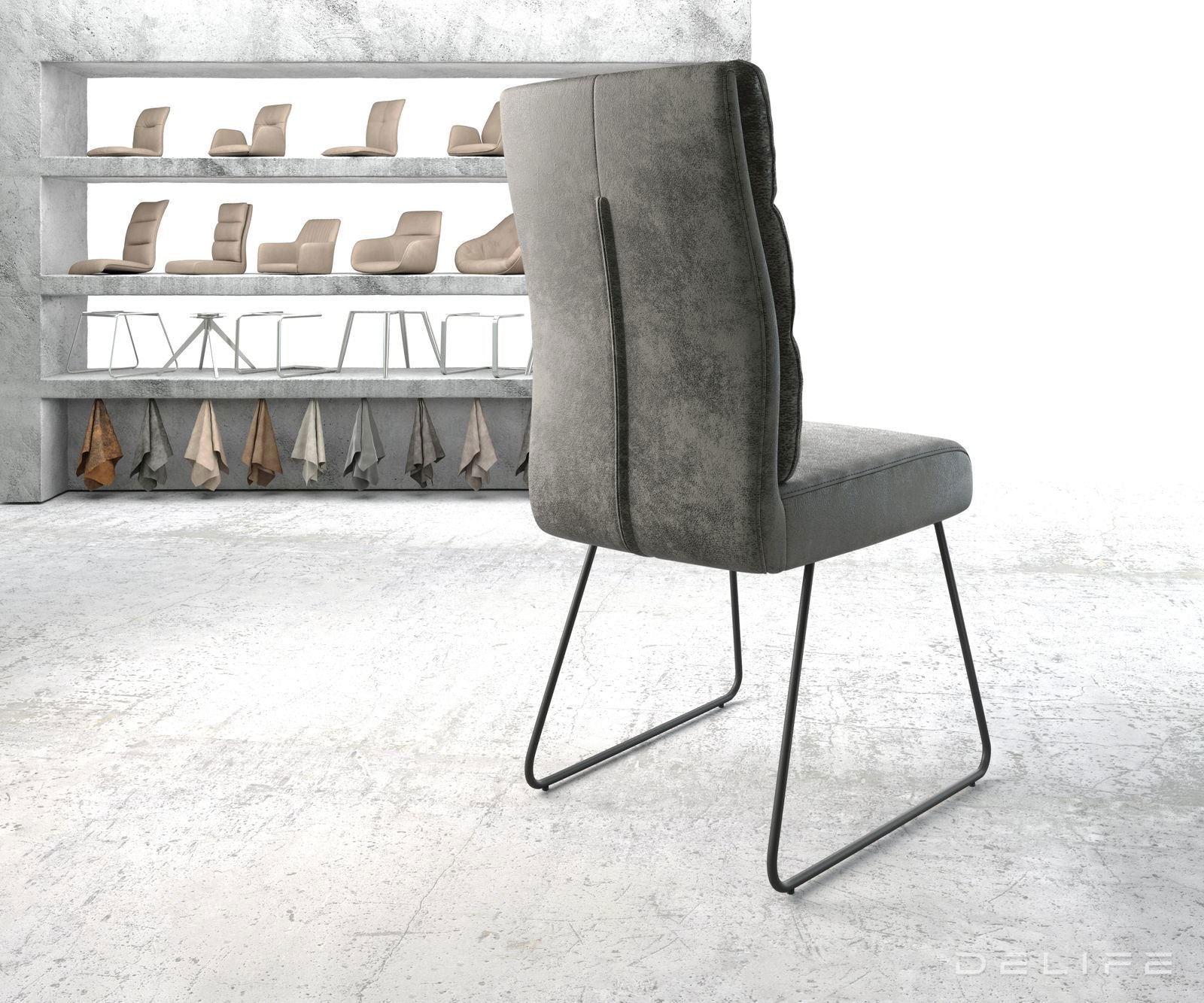 Jedilni stol Pela, Material: Mikrofibra