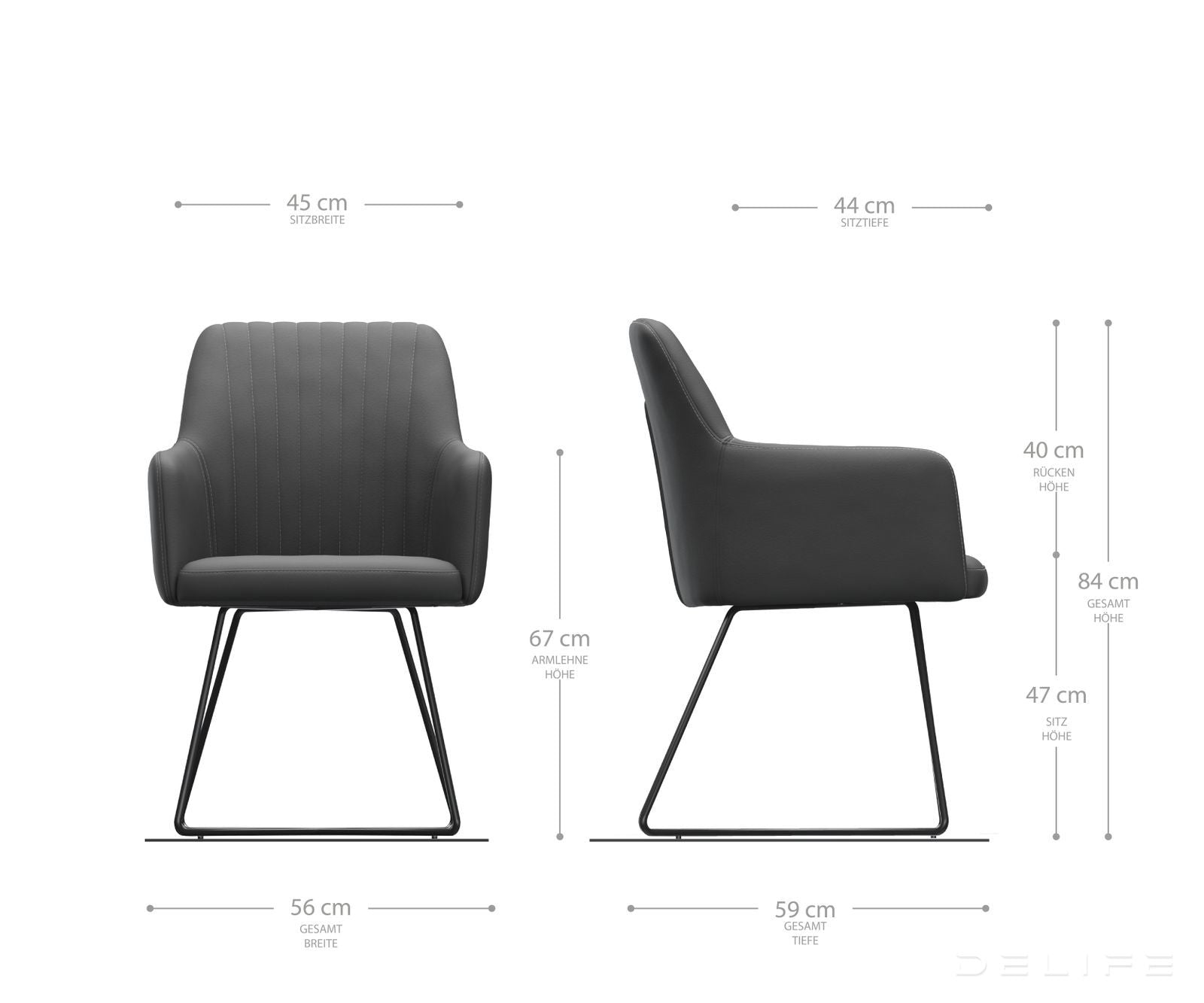 Jedilni stol Greg, Material: Mikrofibra