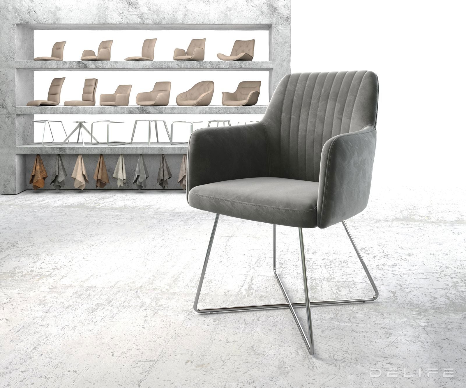 Jedilni stol Greg, Material: Žamet