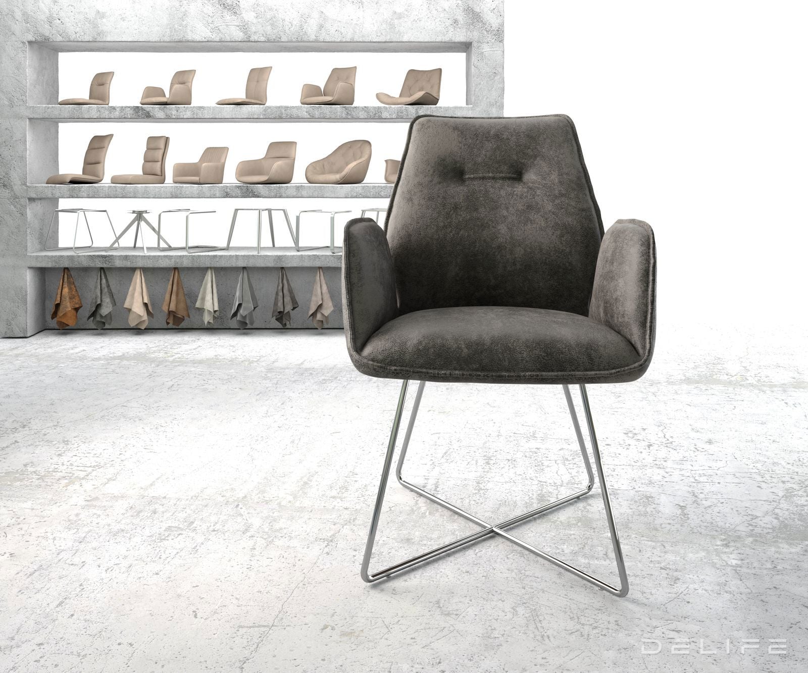 Jedilni stol Zoa, Material: Mikrofibra