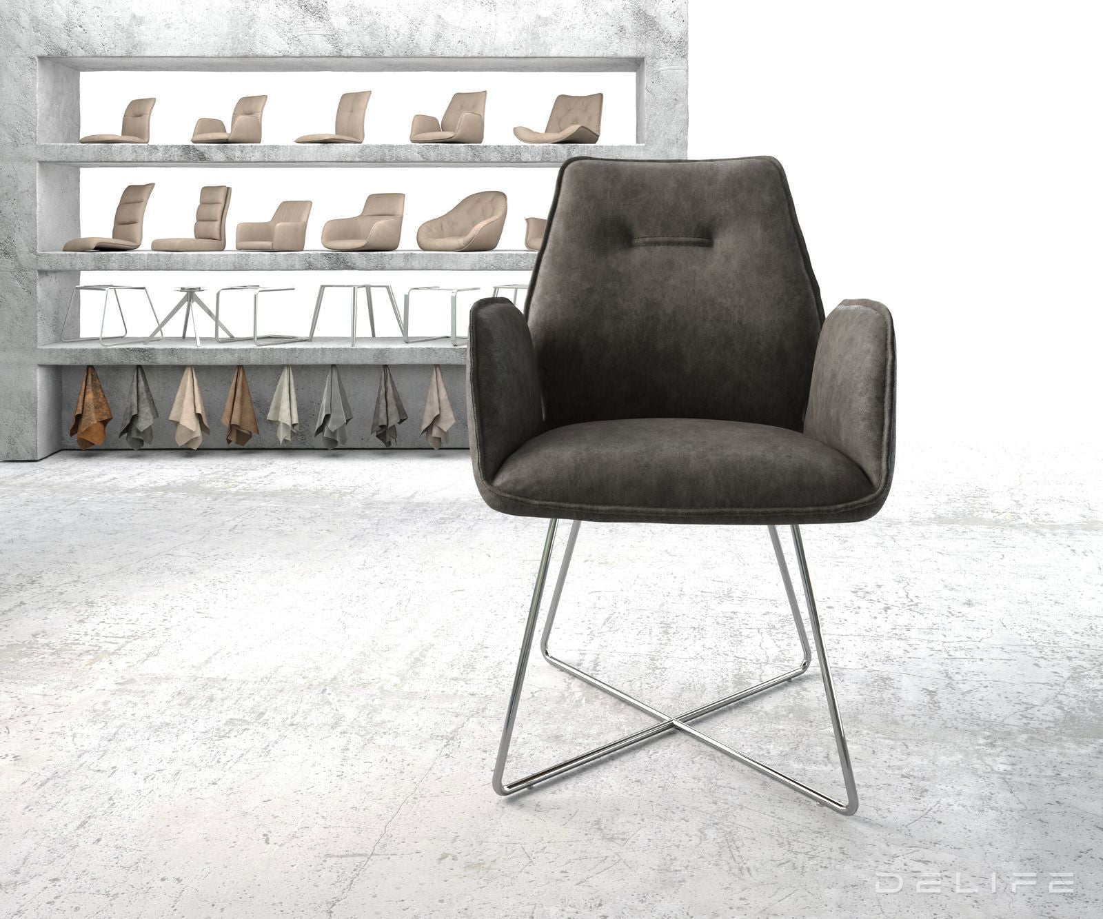 Jedilni stol Zoa, Material: Mikrofibra