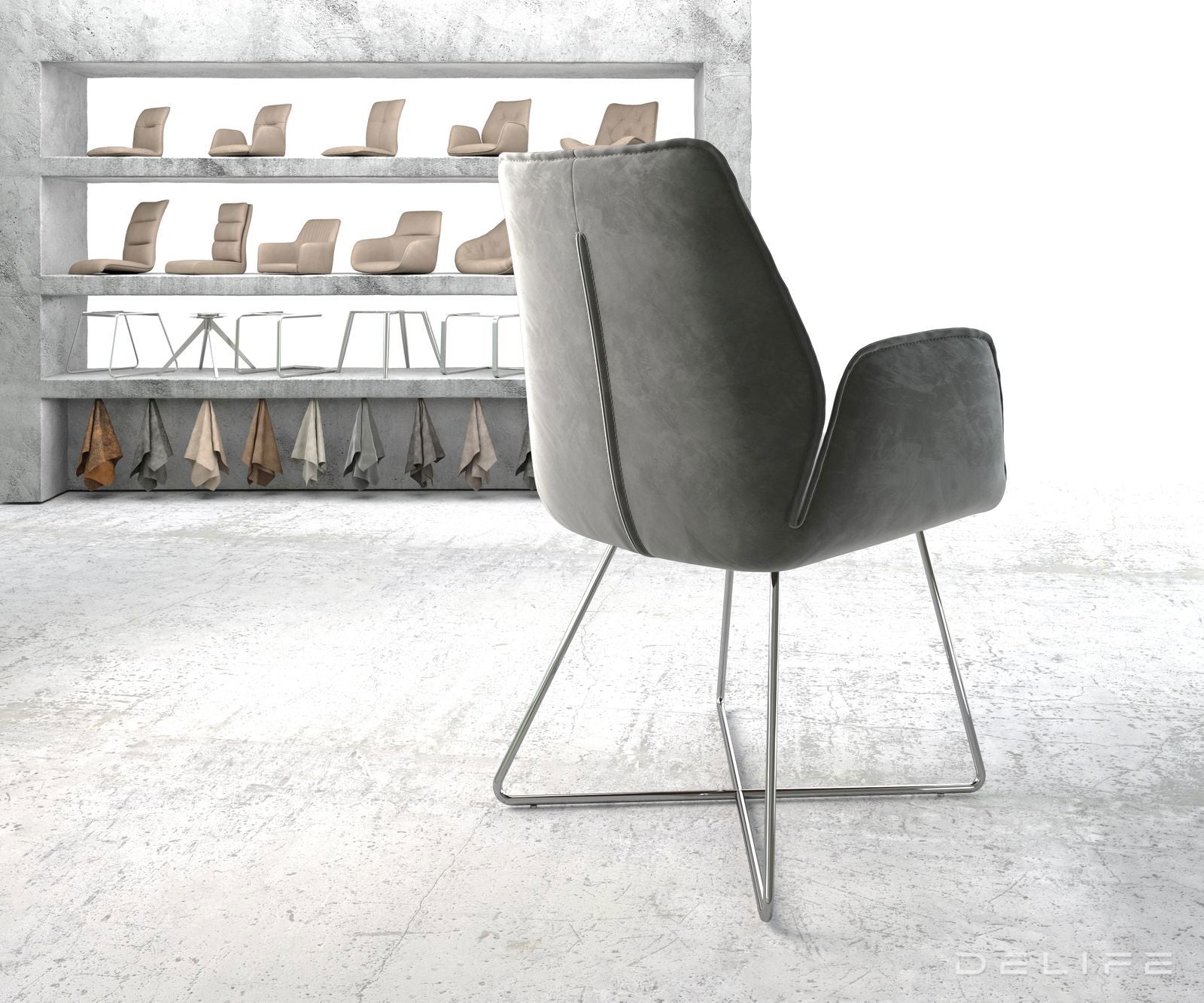 Jedilni stol Zoa, Material: Žamet