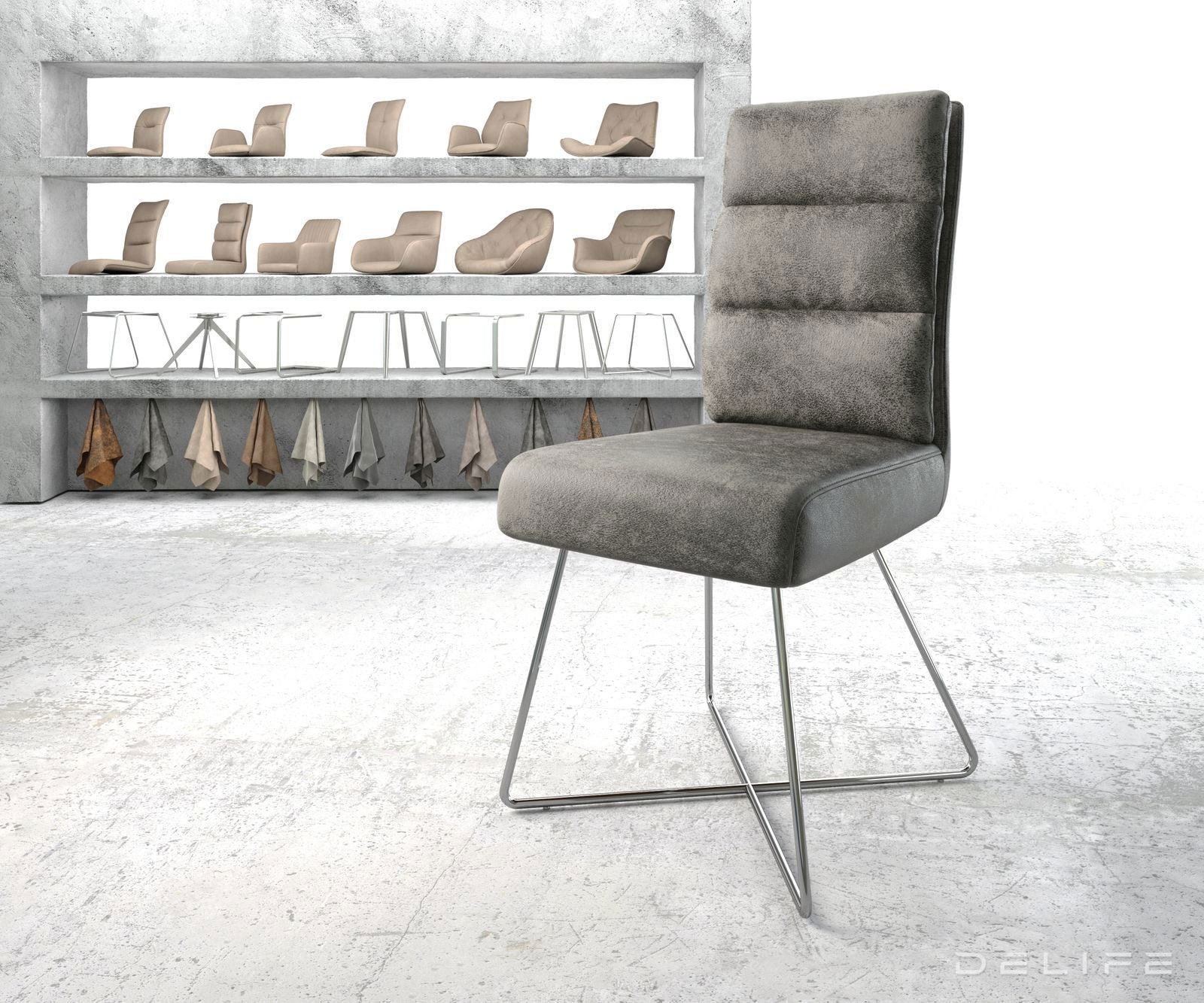 Jedilni stol Pela, Material: Mikrofibra