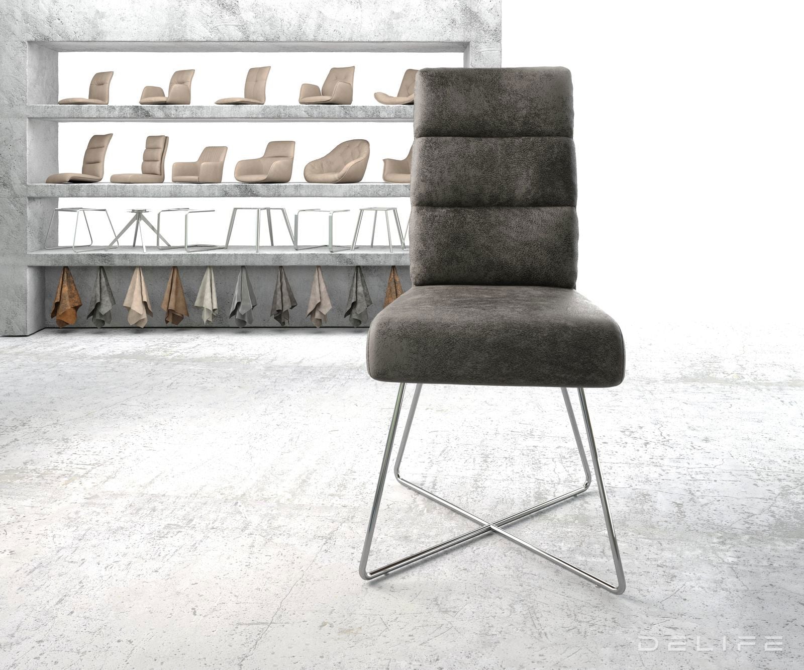 Jedilni stol Pela, Material: Mikrofibra