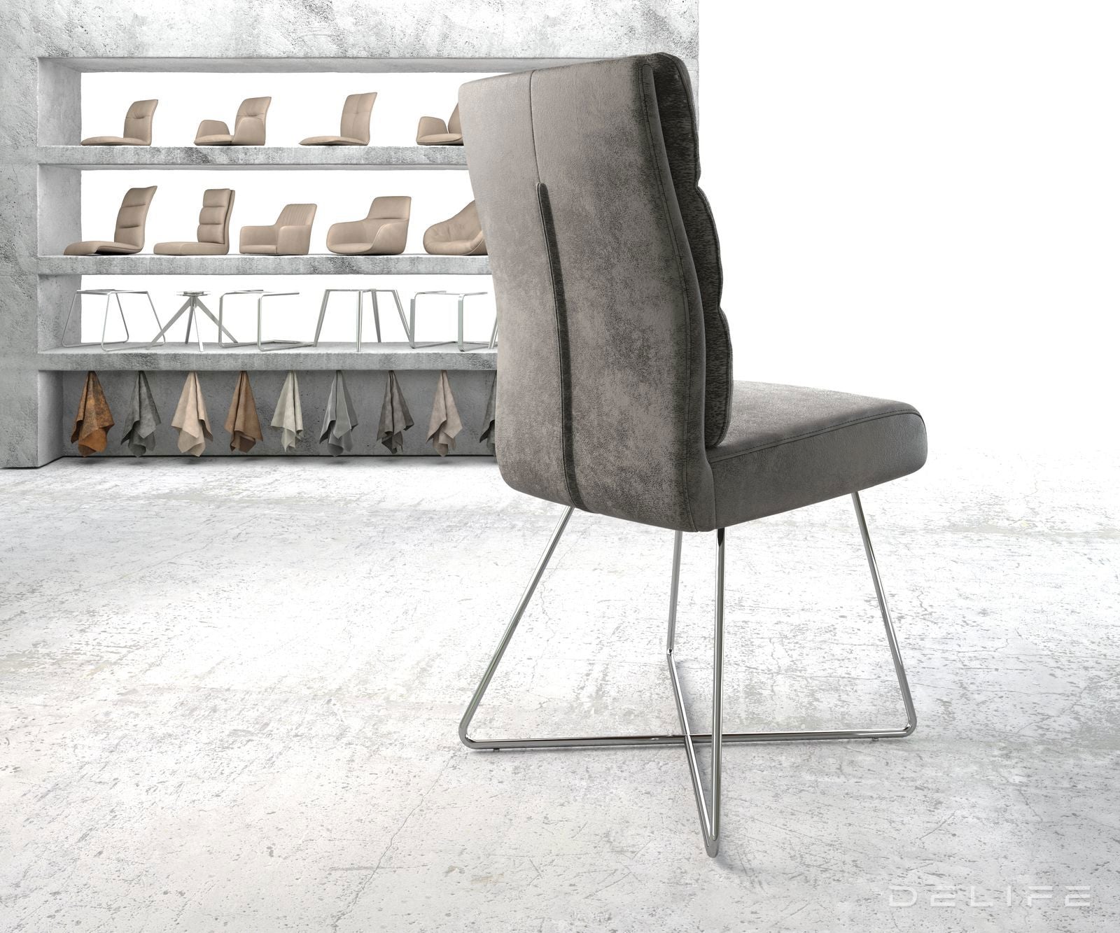 Jedilni stol Pela, Material: Mikrofibra