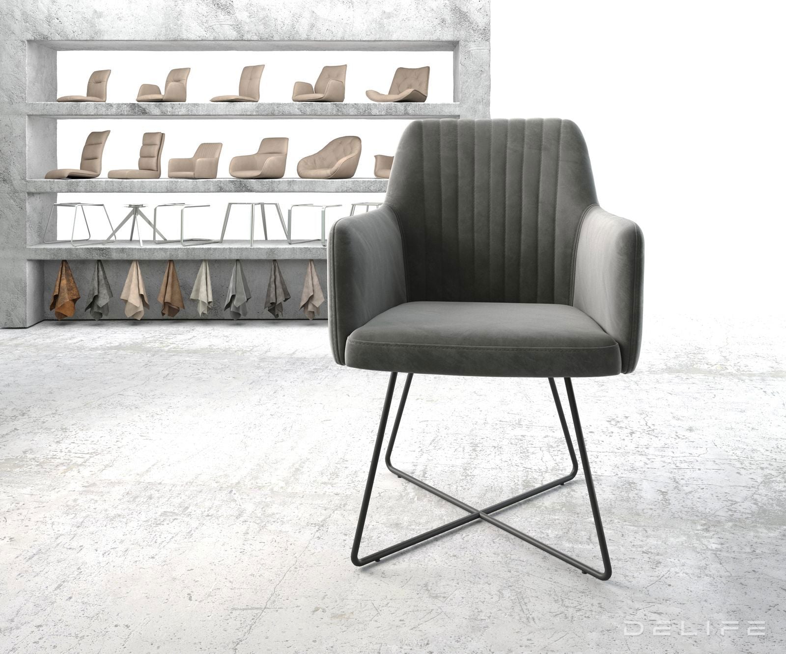 Jedilni stol Greg, Material: Žamet