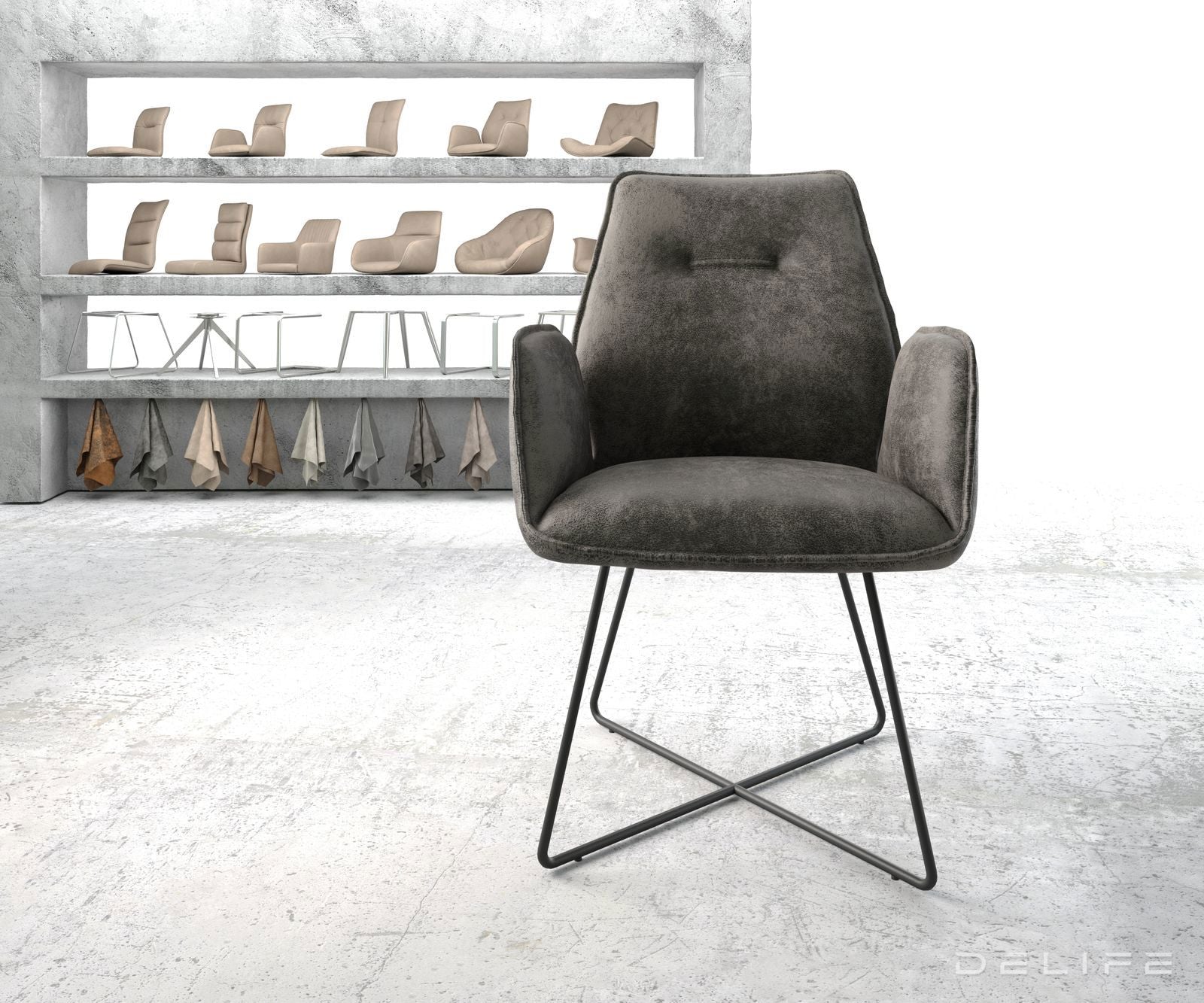 Jedilni stol Zoa, Material: Mikrofibra