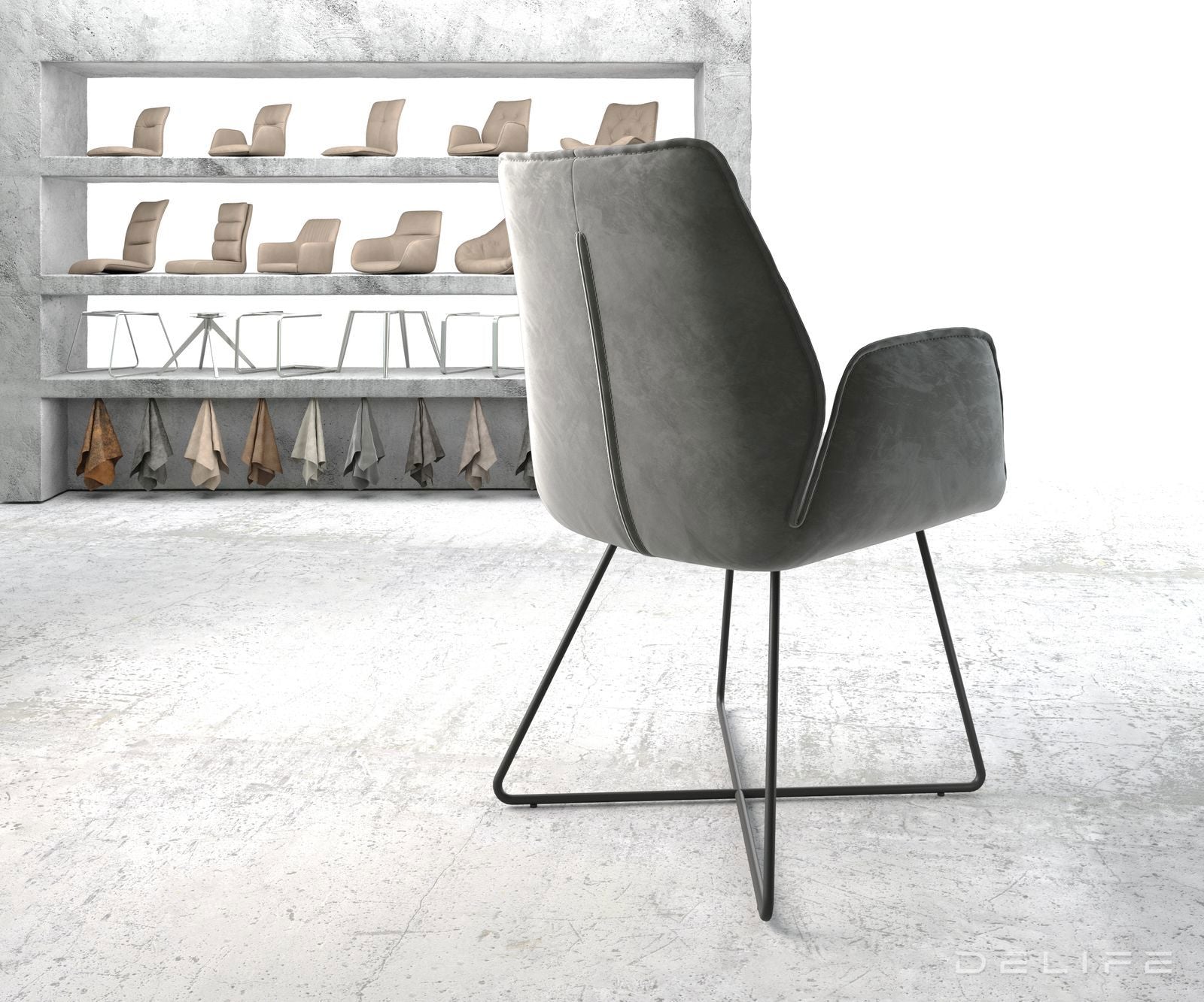 Jedilni stol Zoa, Material: Žamet