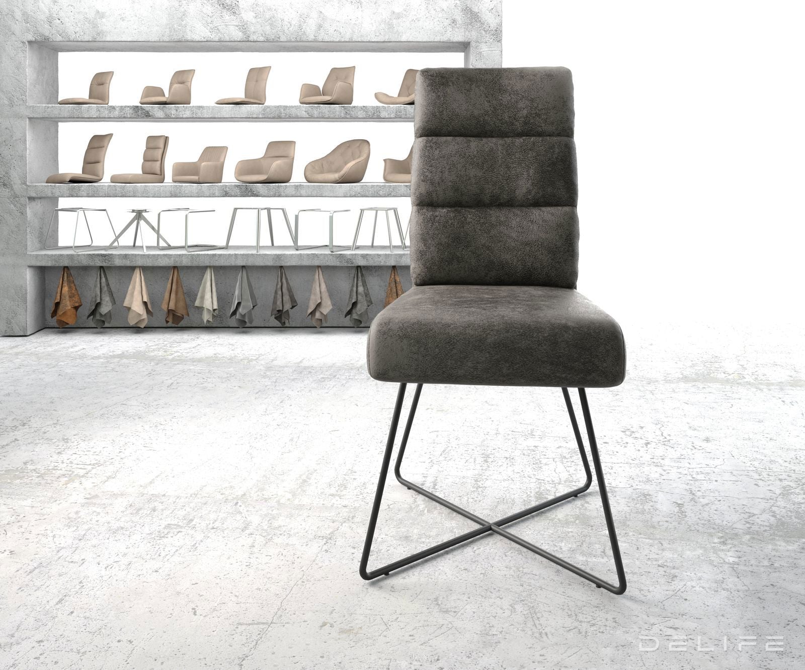 Jedilni stol Pela, Material: Mikrofibra