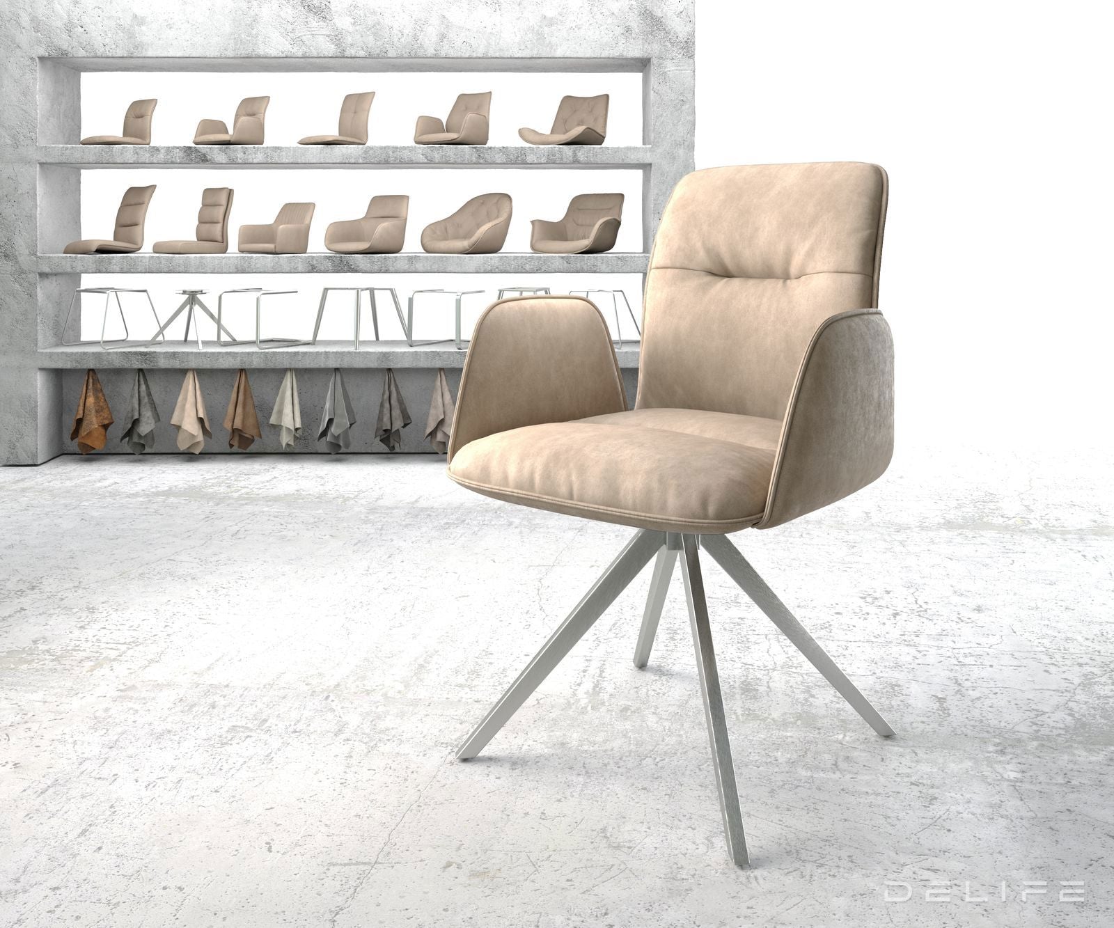 Jedilni stol Vinja, Material: Mikrofibra