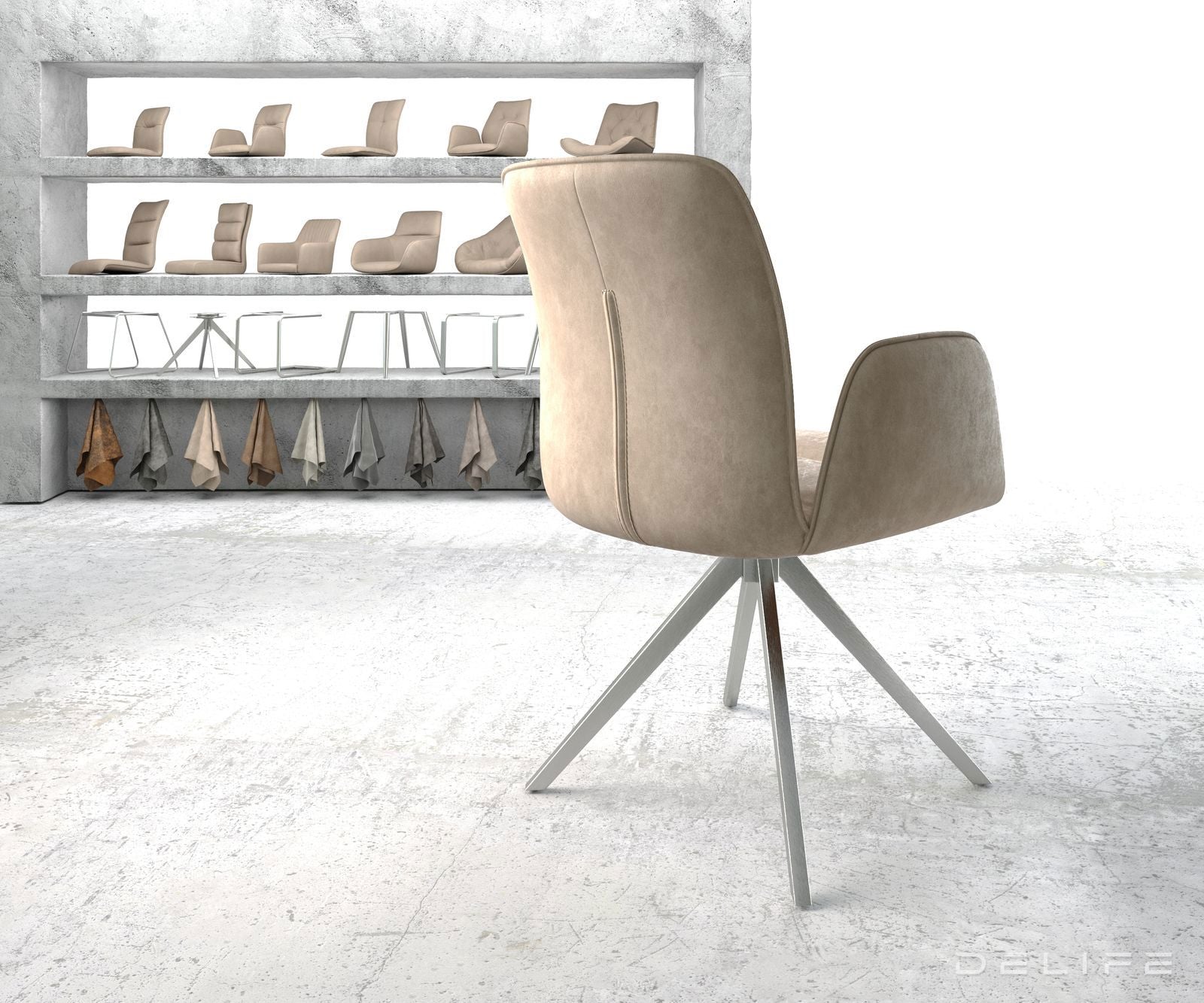 Jedilni stol Vinja, Material: Mikrofibra