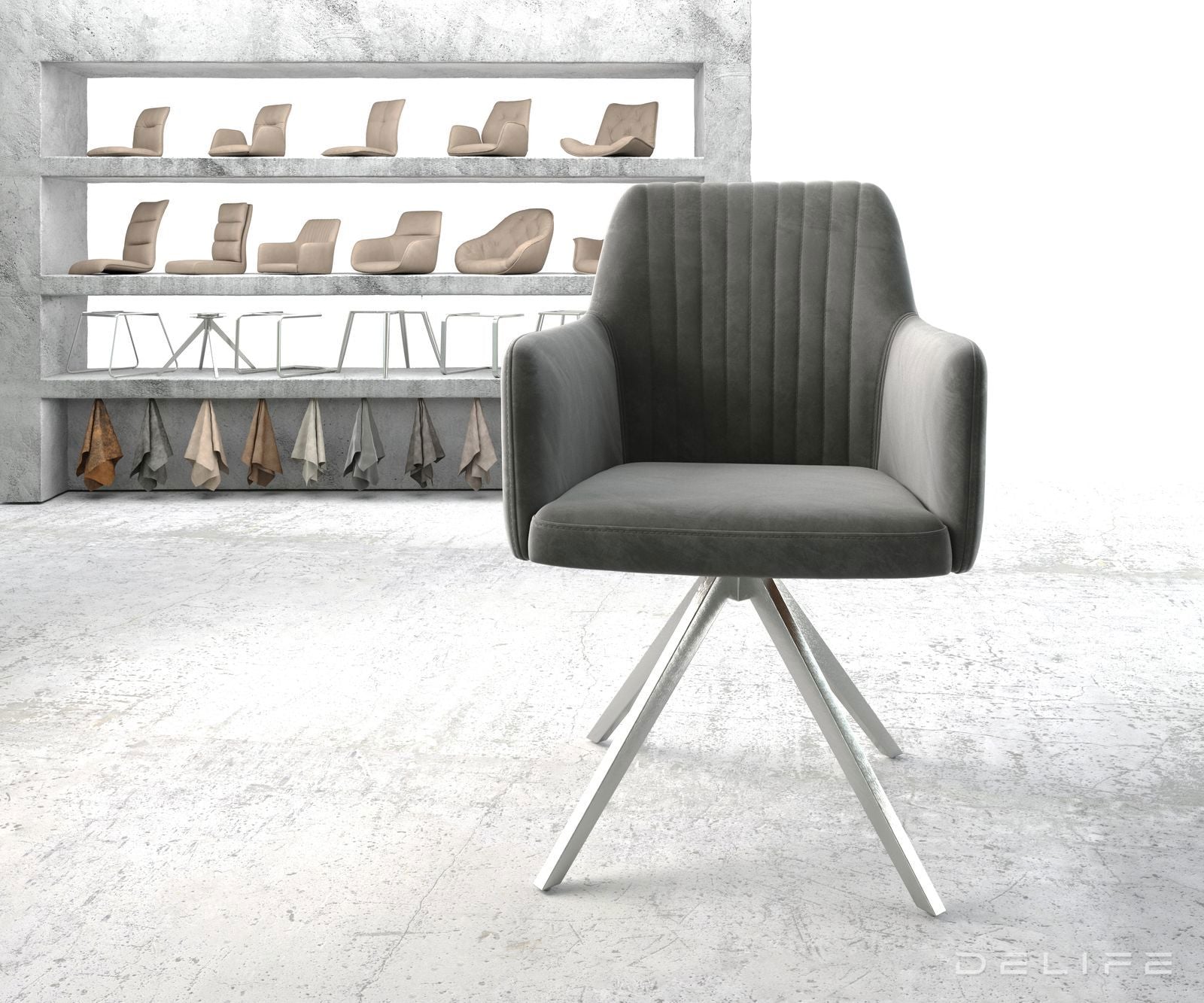 Jedilni stol Greg, Material: Žamet