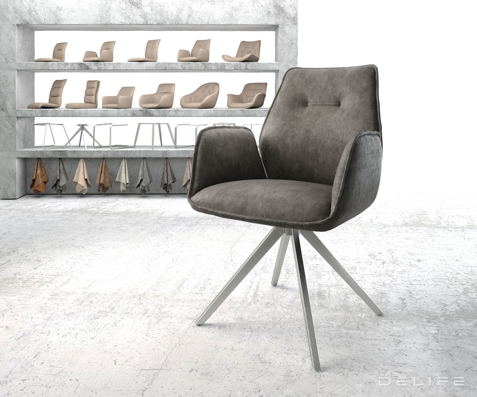 Jedilni stol Zoa, Material: Mikrofibra