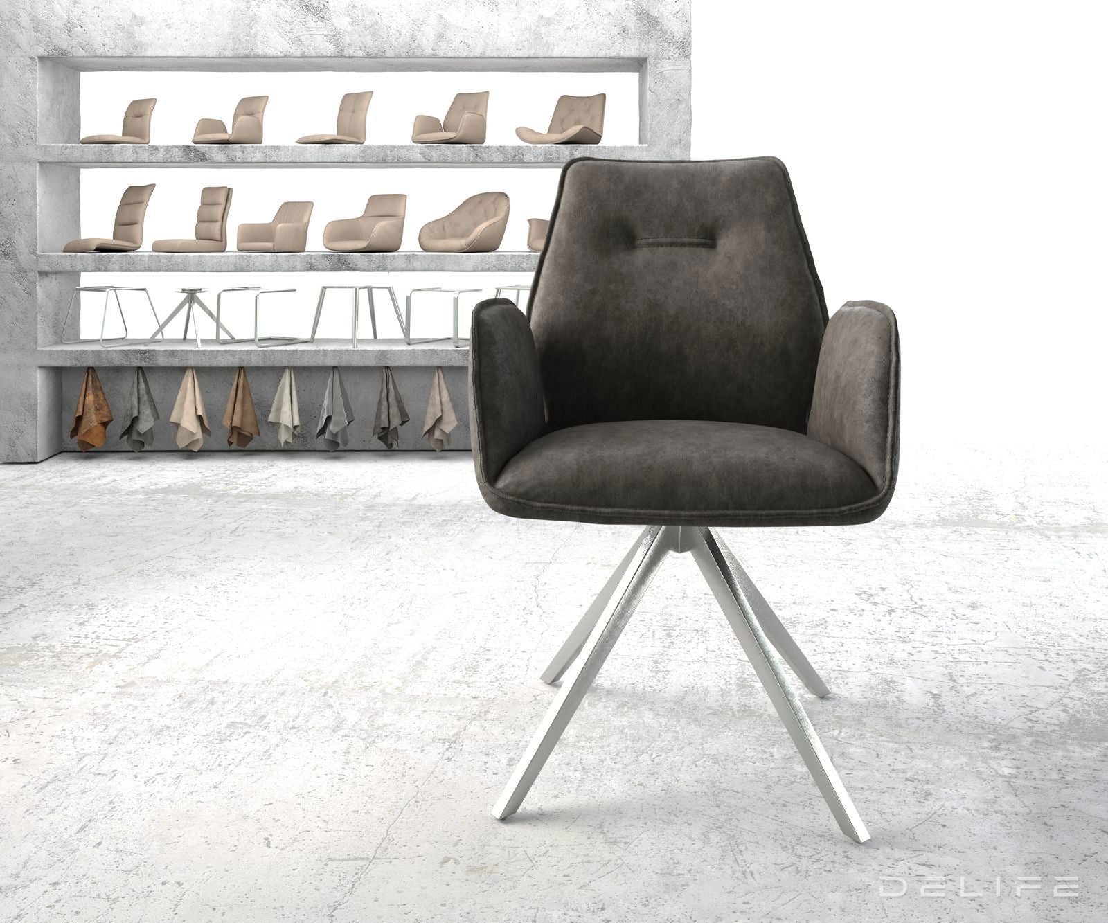 Jedilni stol Zoa, Material: Mikrofibra