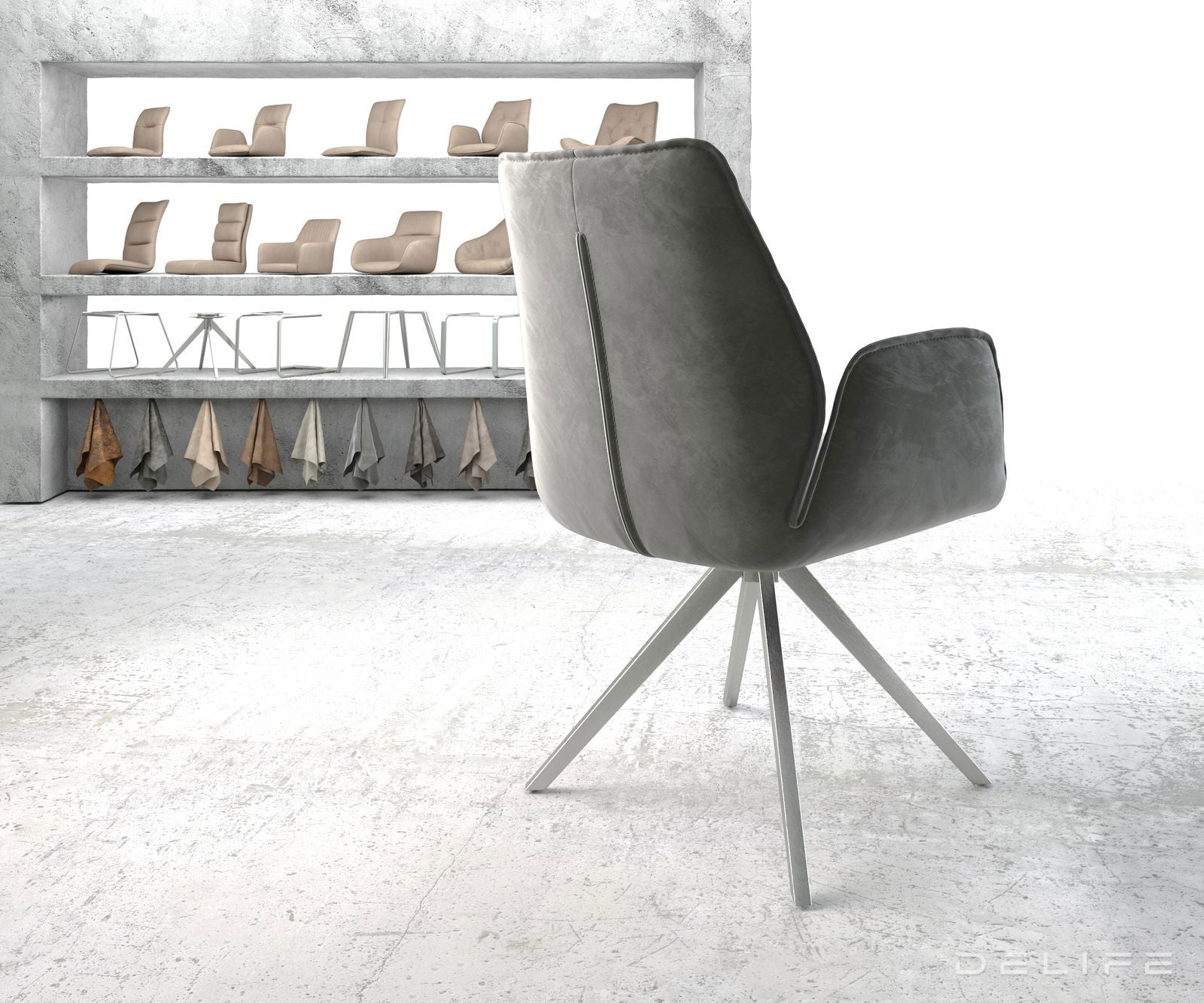 Jedilni stol Zoa, Material: Žamet