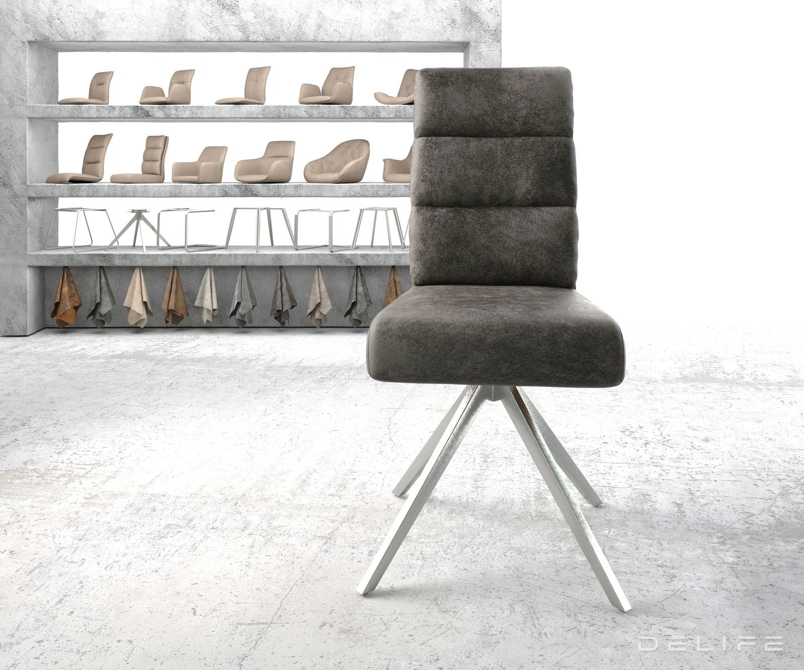 Jedilni stol Pela, Material: Mikrofibra