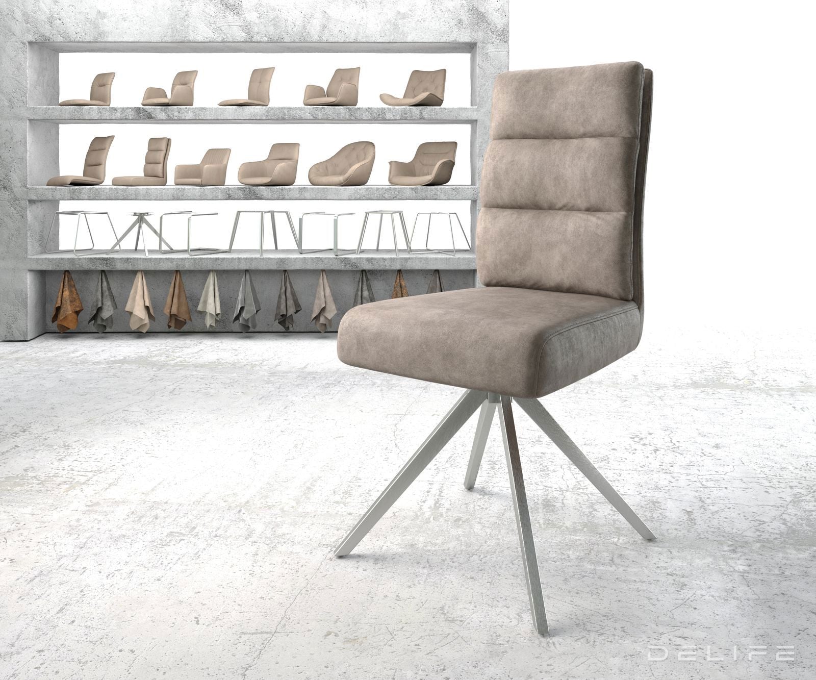 Jedilni stol Pela, Material: Mikrofibra