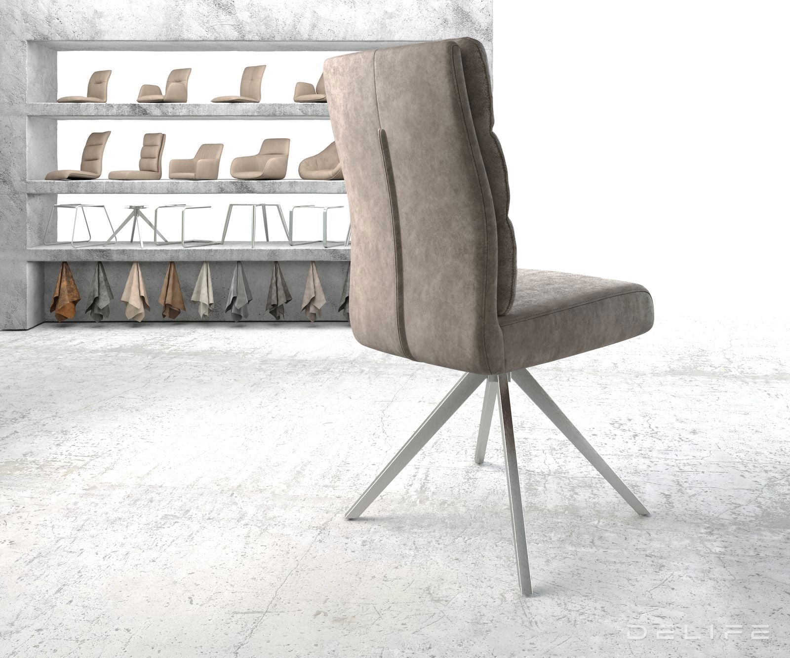 Jedilni stol Pela, Material: Mikrofibra