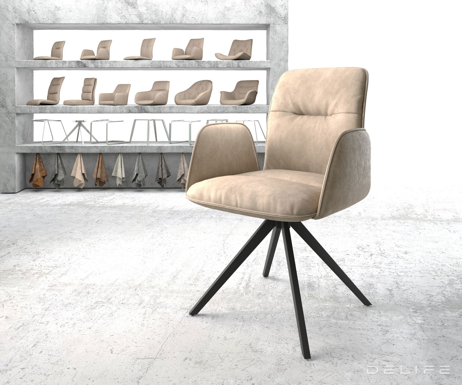 Jedilni stol Vinja, Material: Mikrofibra