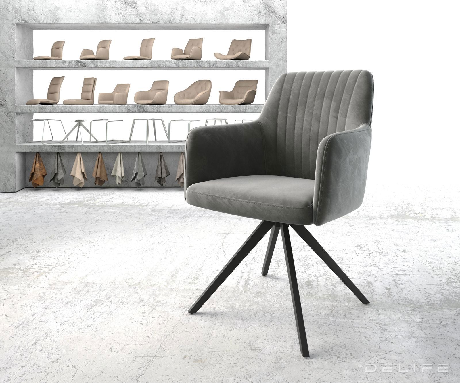 Jedilni stol Greg, Material: Žamet