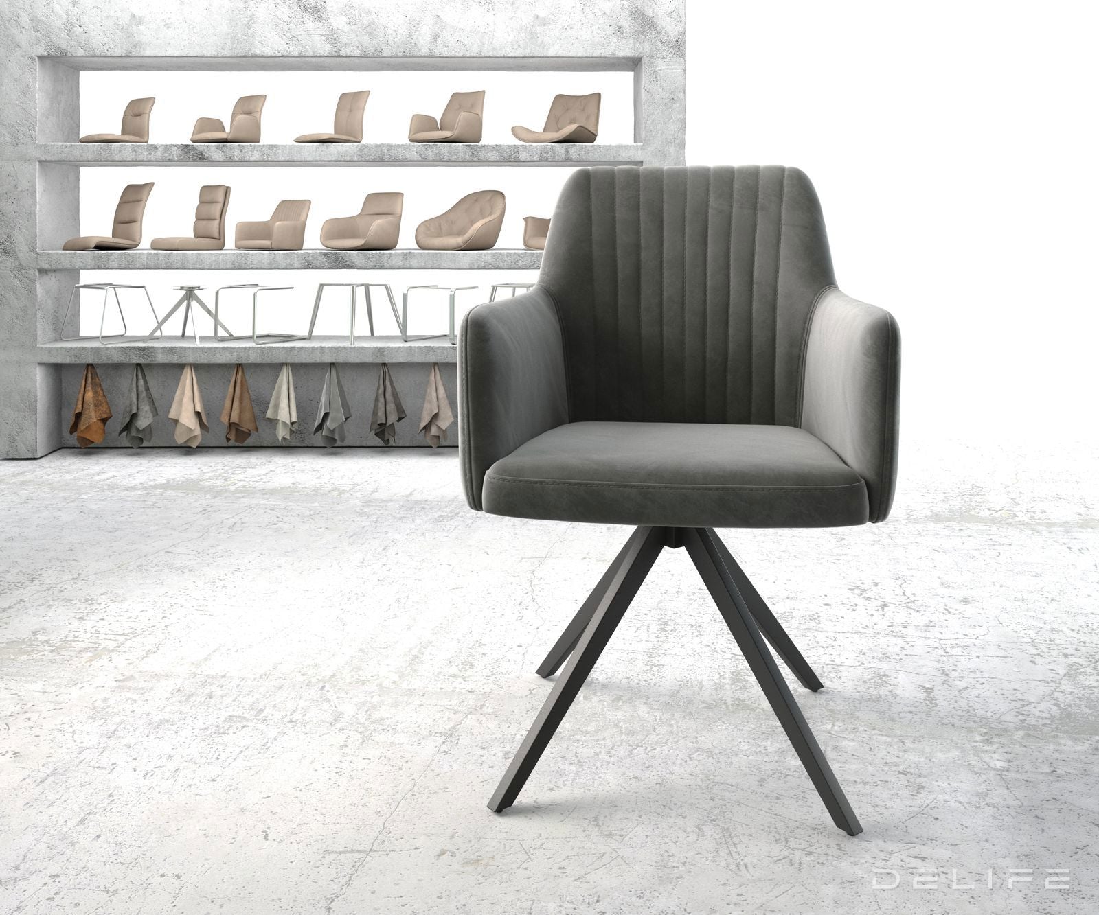 Jedilni stol Greg, Material: Žamet