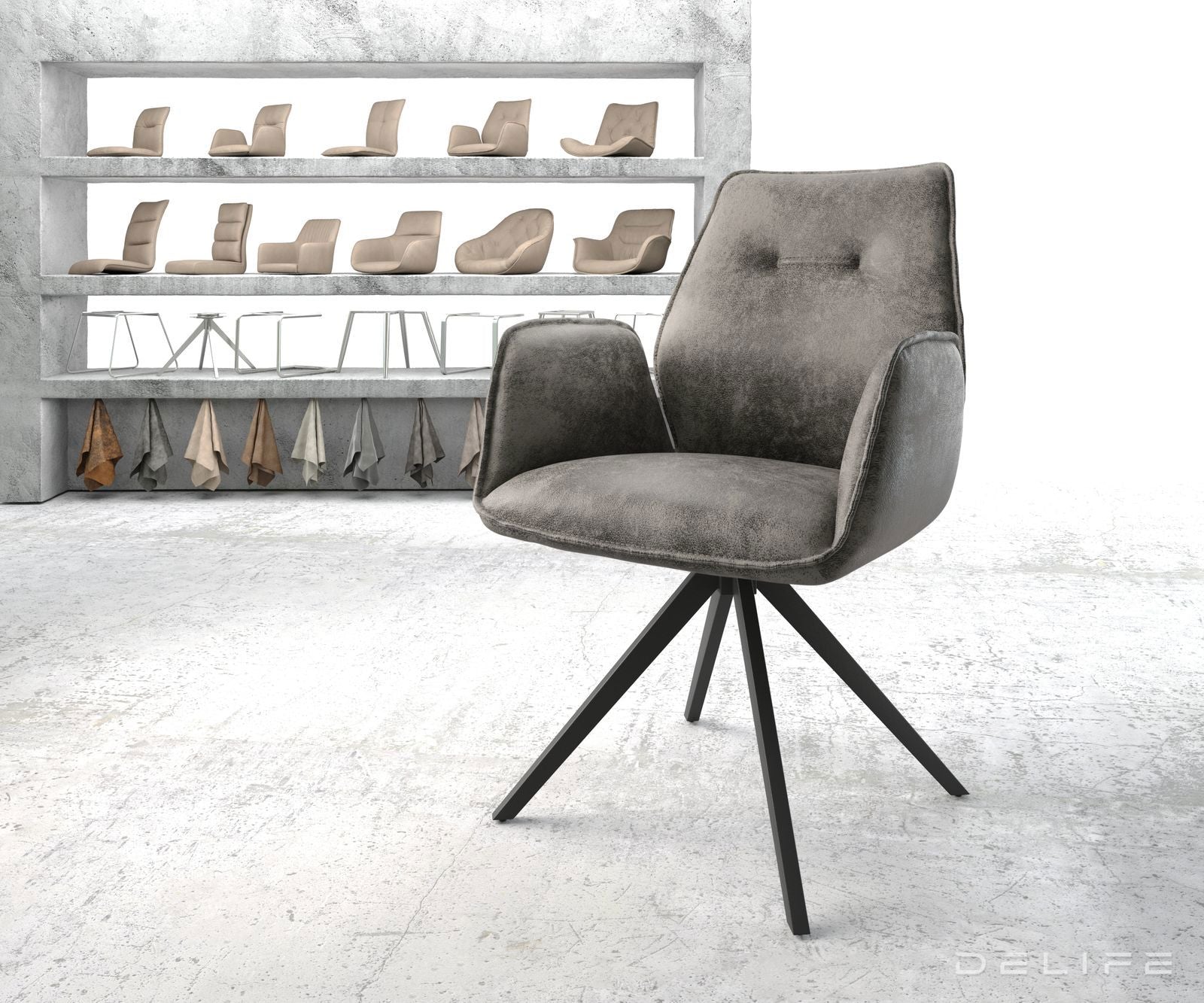 Jedilni stol Zoa, Material: Mikrofibra