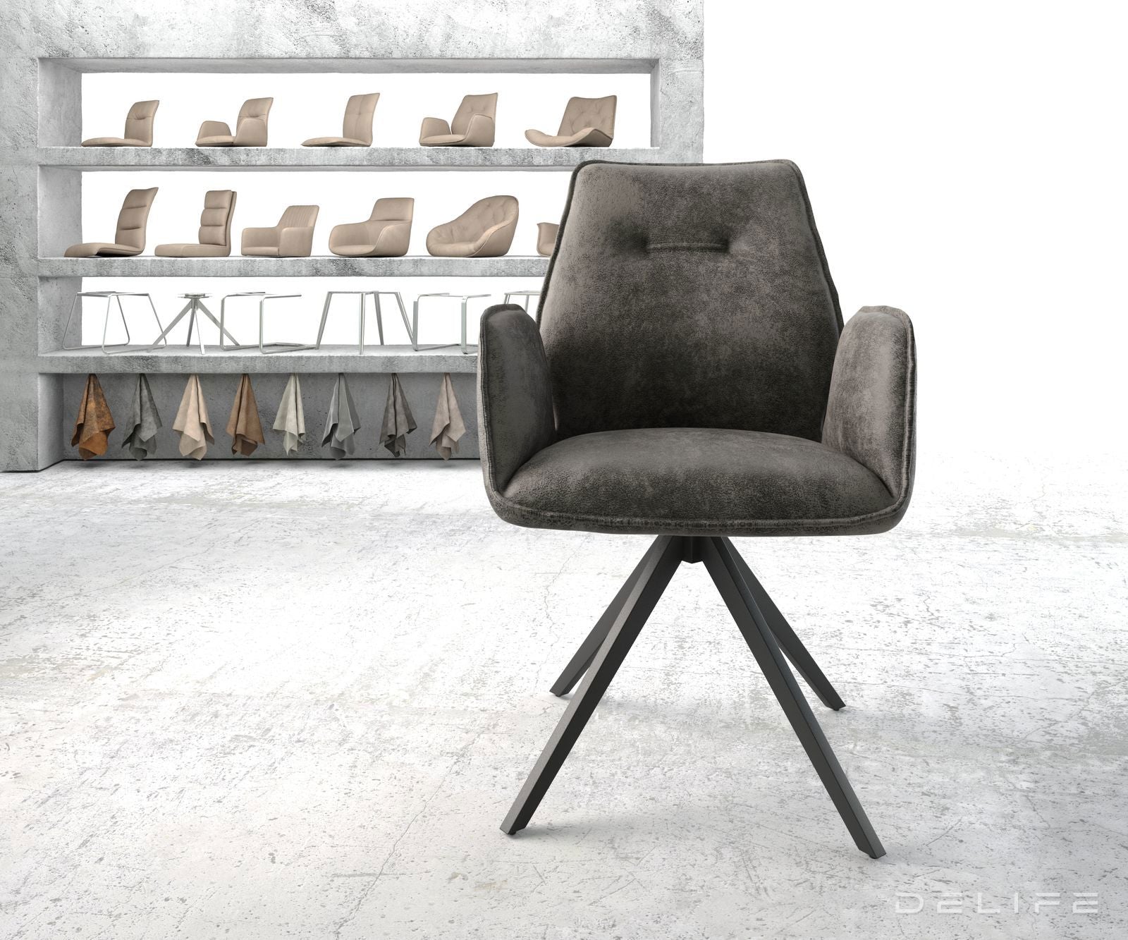 Jedilni stol Zoa, Material: Mikrofibra