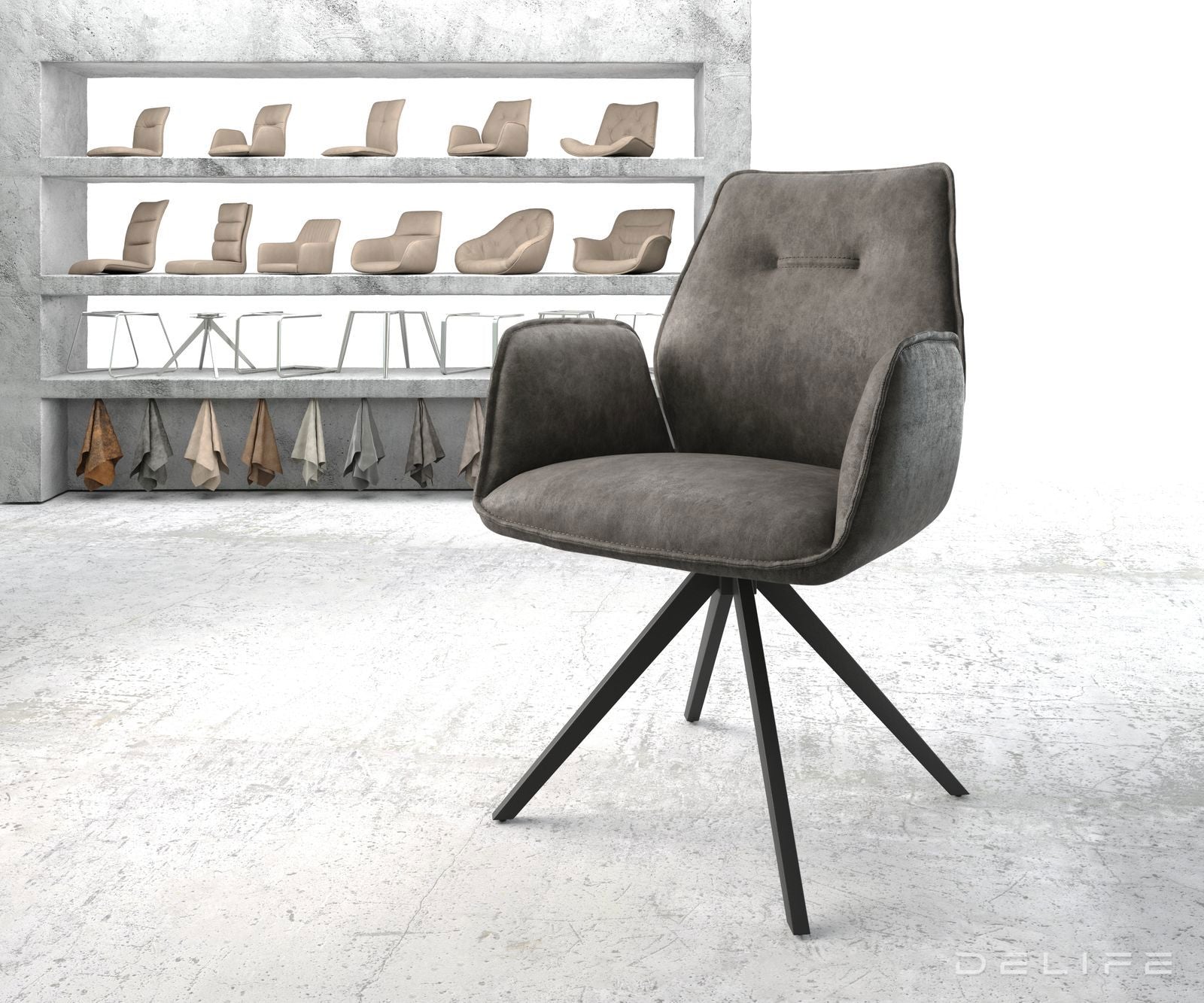 Jedilni stol Zoa, Material: Mikrofibra