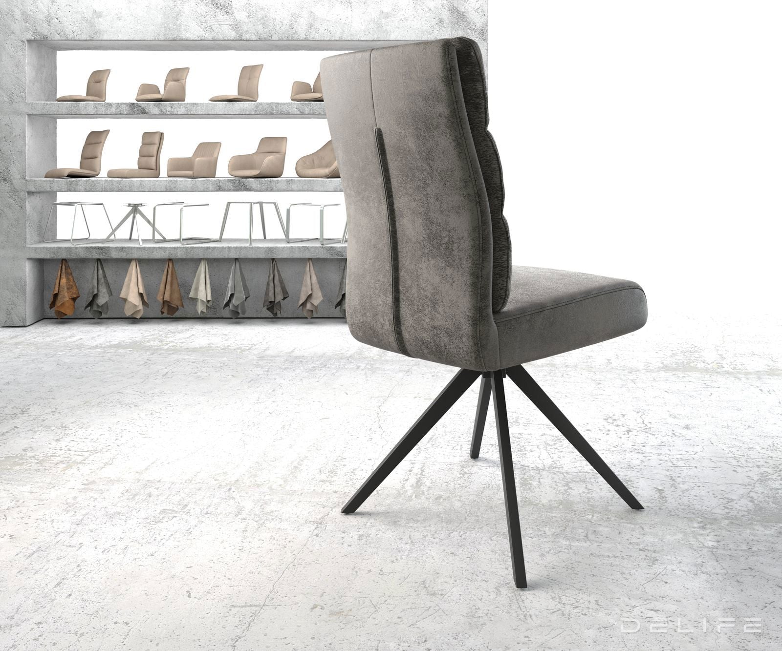 Jedilni stol Pela, Material: Mikrofibra